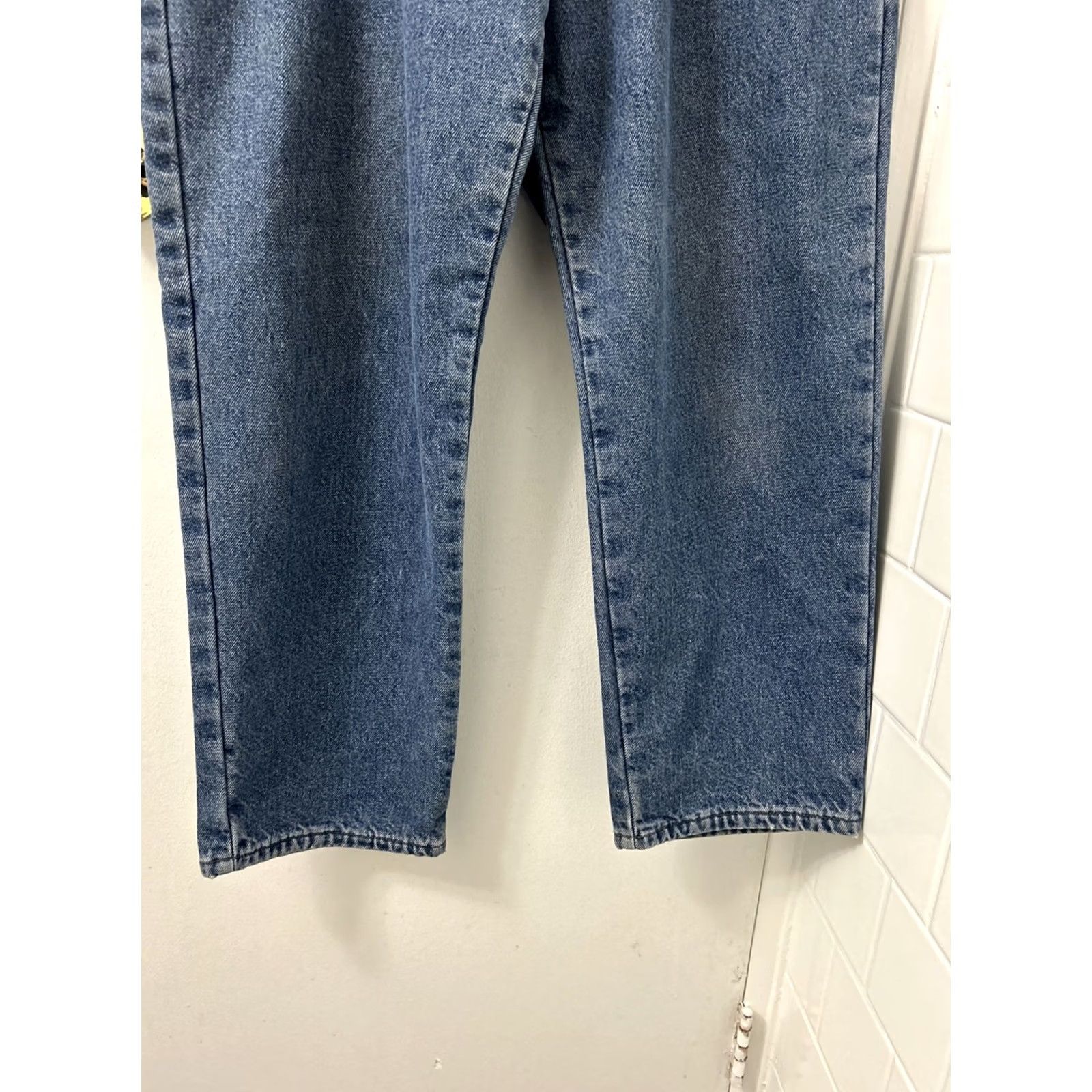 Vintage L.L. Bean Double L Jeans Mens 36x30 Blue Plaid Lined Denim Classic Fit Pockets YKK Front Flat Front Regular Pants Men Size US 36 / EU 52 - 3 Thumbnail