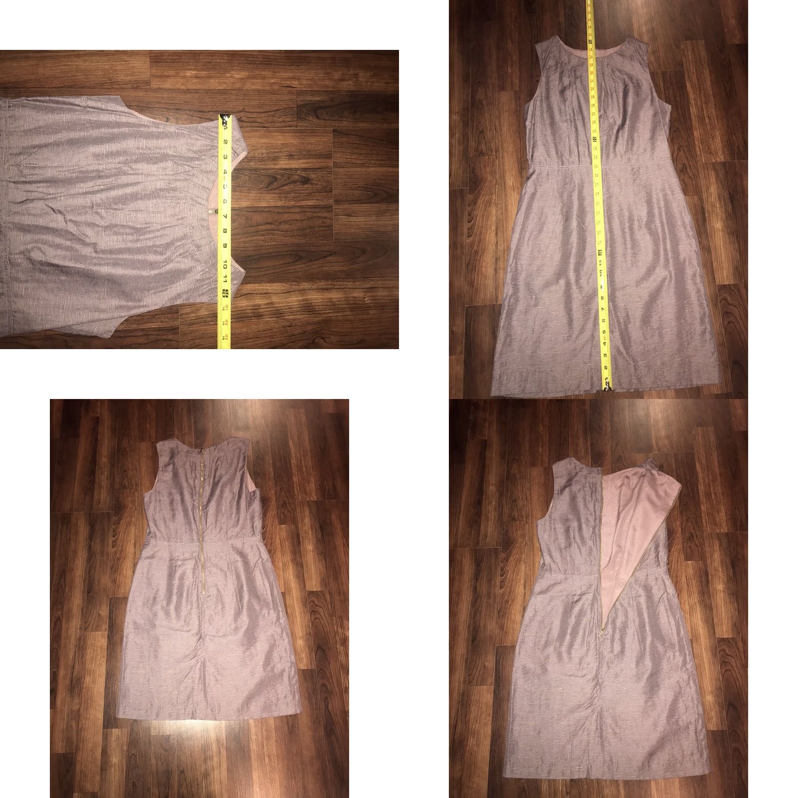 Loft VINTAGE? Ann Taylor Loft Women's 8 Sleeveless Dress Pretty Purple Zipper Back Sheath Knee Length Womens 8 Purple Zipper Back Dresses Lazy placeholder Size M / US 6-8 / IT 42-44 - 8 Thumbnail