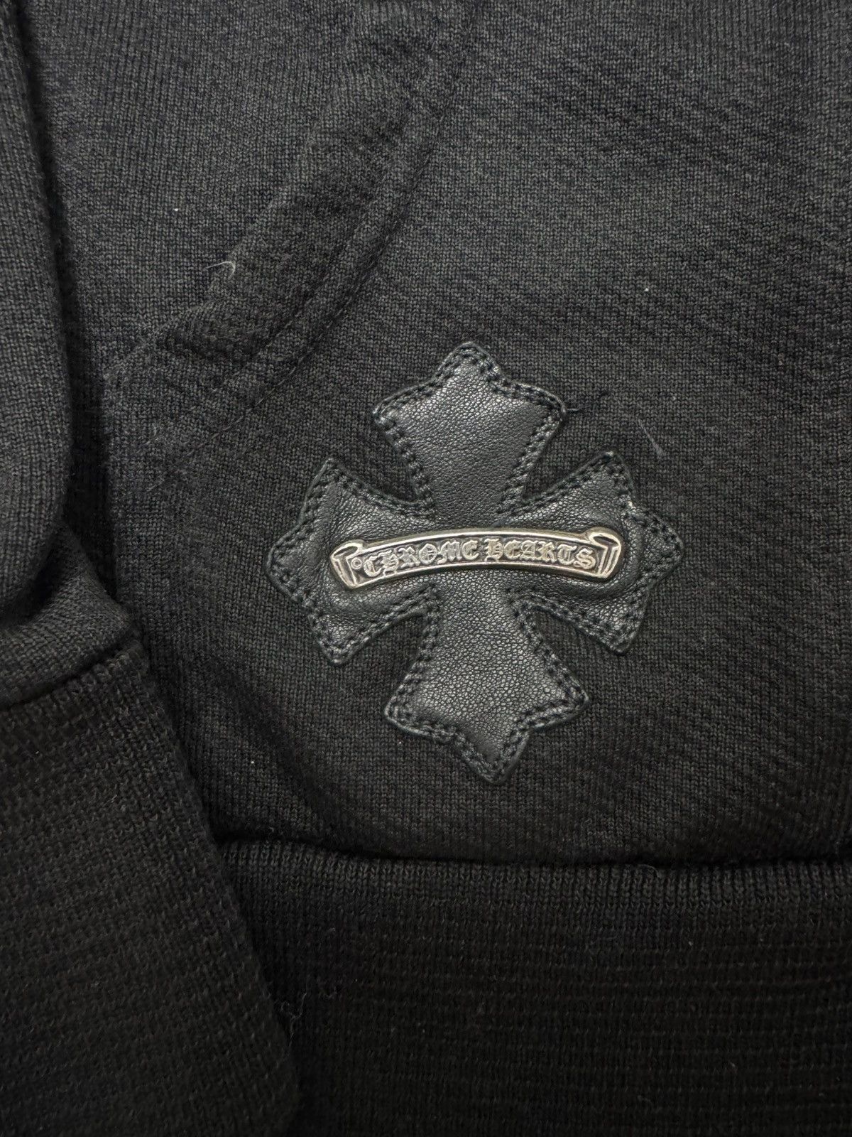 Chrome Hearts Zip Hoodie with Leather and Silver Patch Size US M / EU 48-50 / 2 - 2 Thumbnail