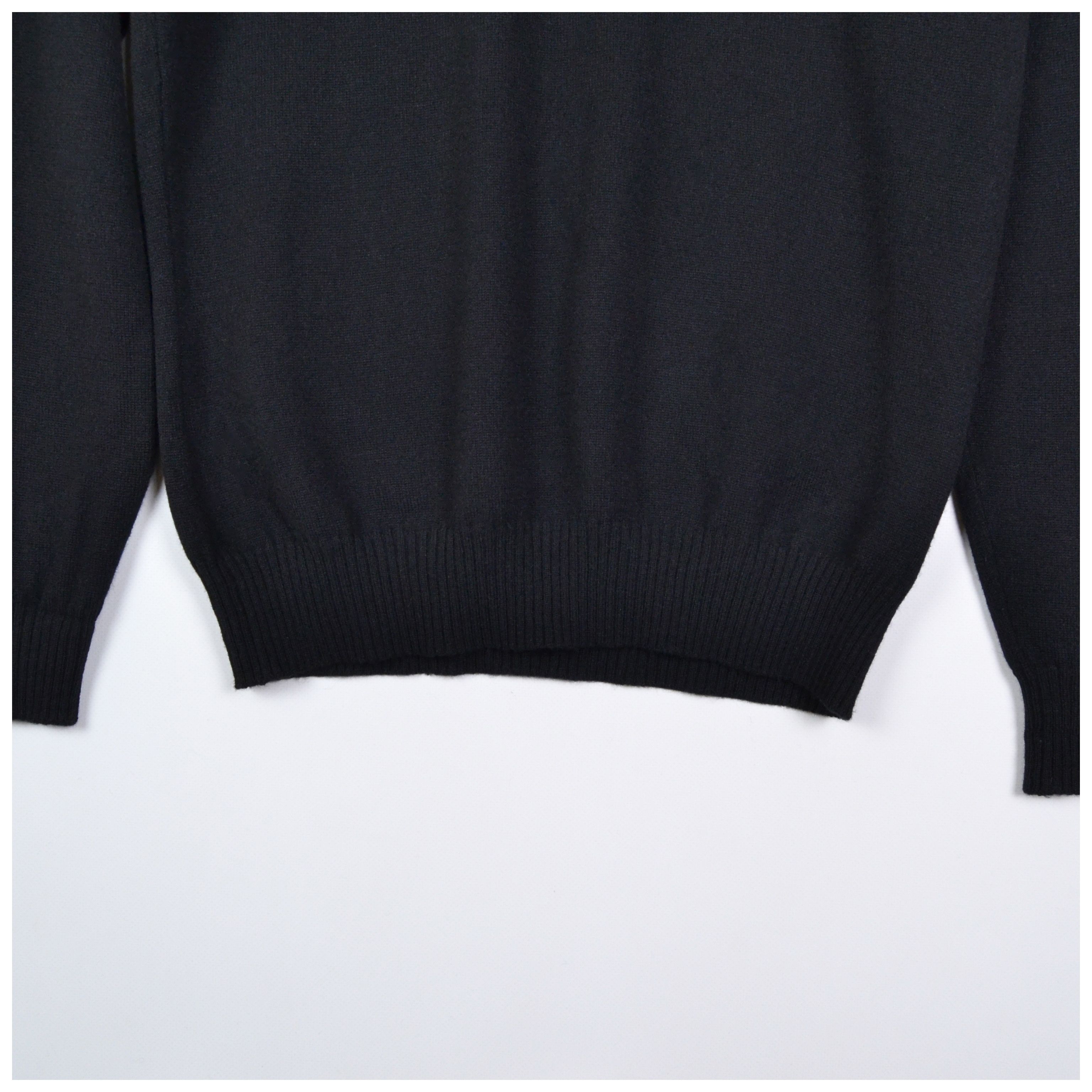 Loro Piana Vintage Loro Piana Black Cashmere Shawl Collar Sweater Size XL / US 12-14 / IT 48-50 - 6 Thumbnail