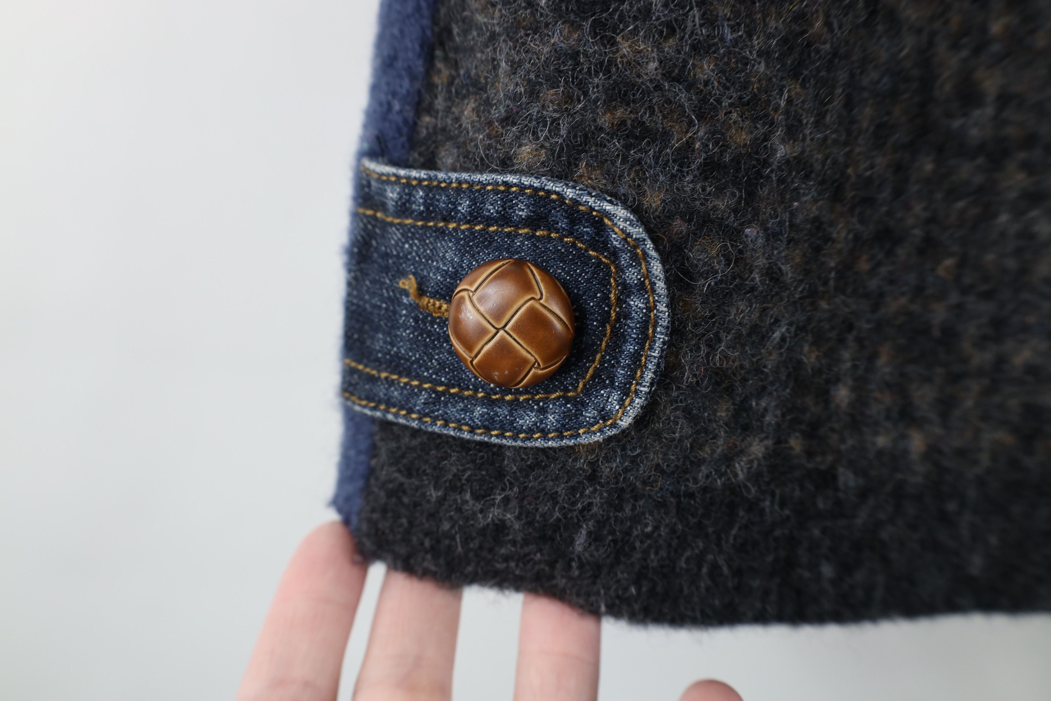 Vintage Vintage 90s Streetwear Patchwork Wool Sweater Vest Jacket Size L / US 10 / IT 46 - 9 Thumbnail