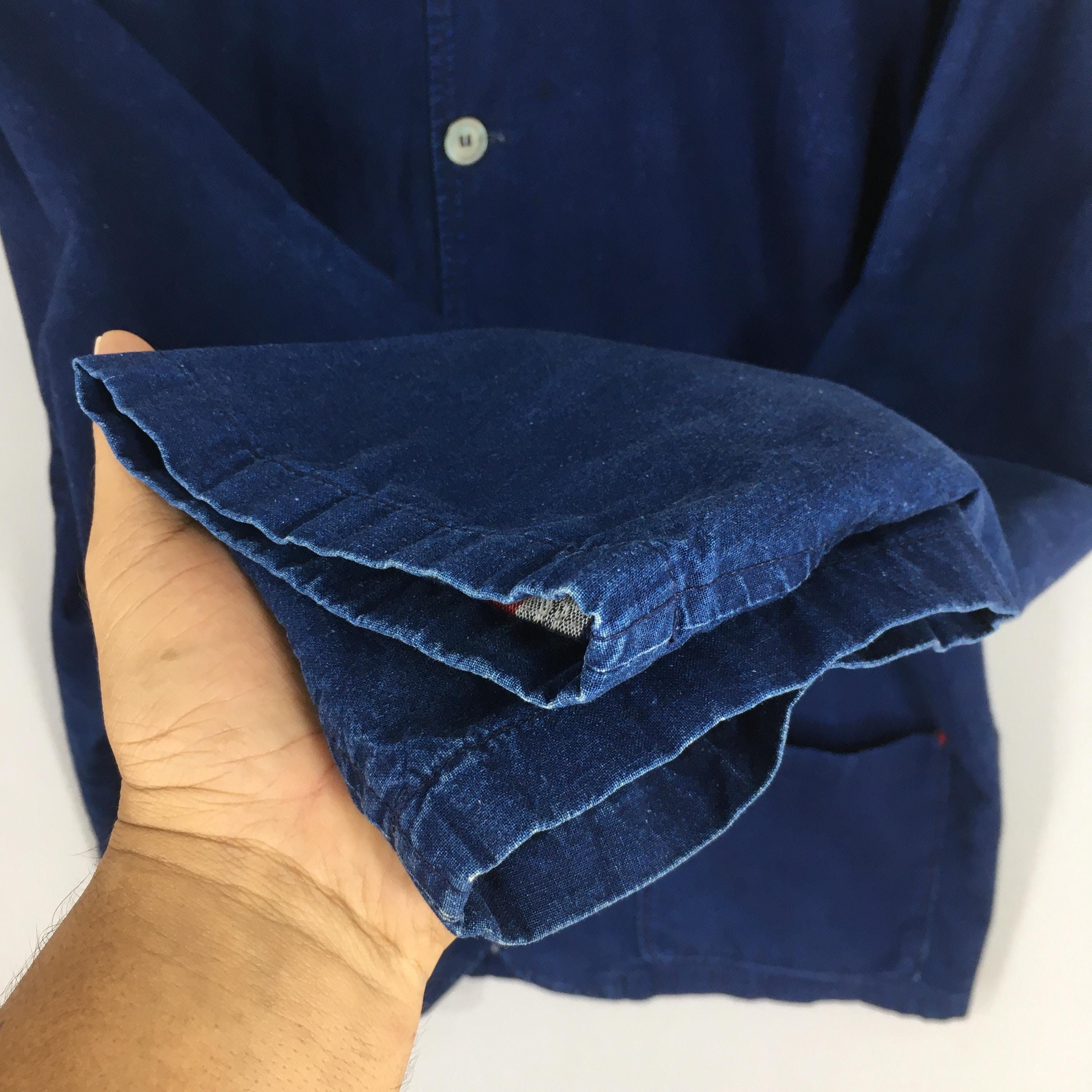 Japanese Brand 90s Gaijin Made Denim Mandarin Indigo Worker Jacket M Size US M / EU 48-50 / 2 - 4 Thumbnail