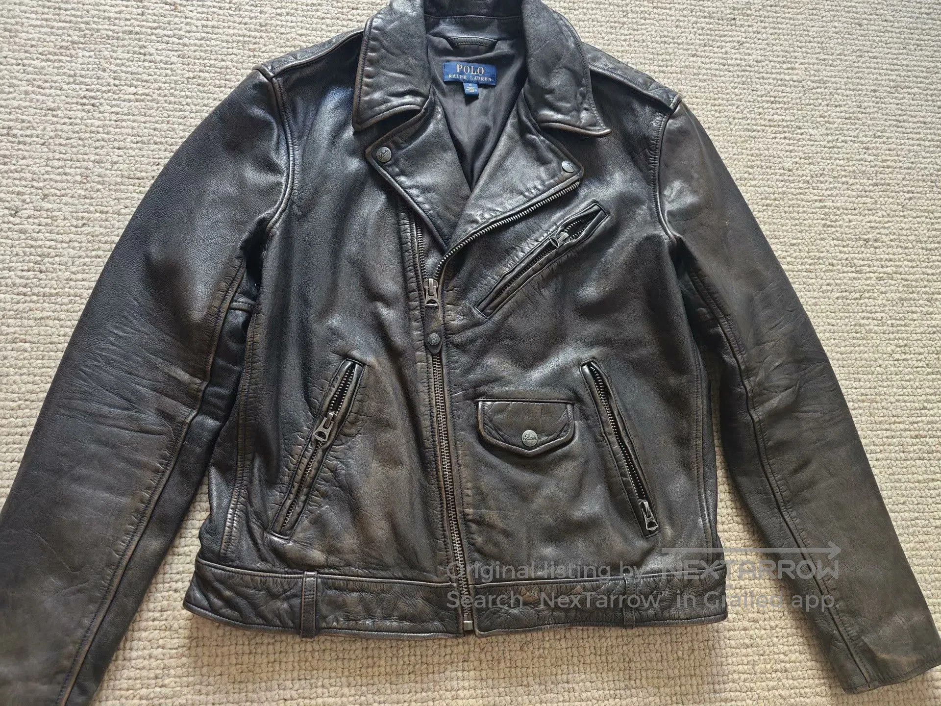 Polo Ralph Lauren Polo Ralph Lauren Men's Motorcycle Leather Jacket. Size US M / EU 48-50 / 2 - 2 Thumbnail