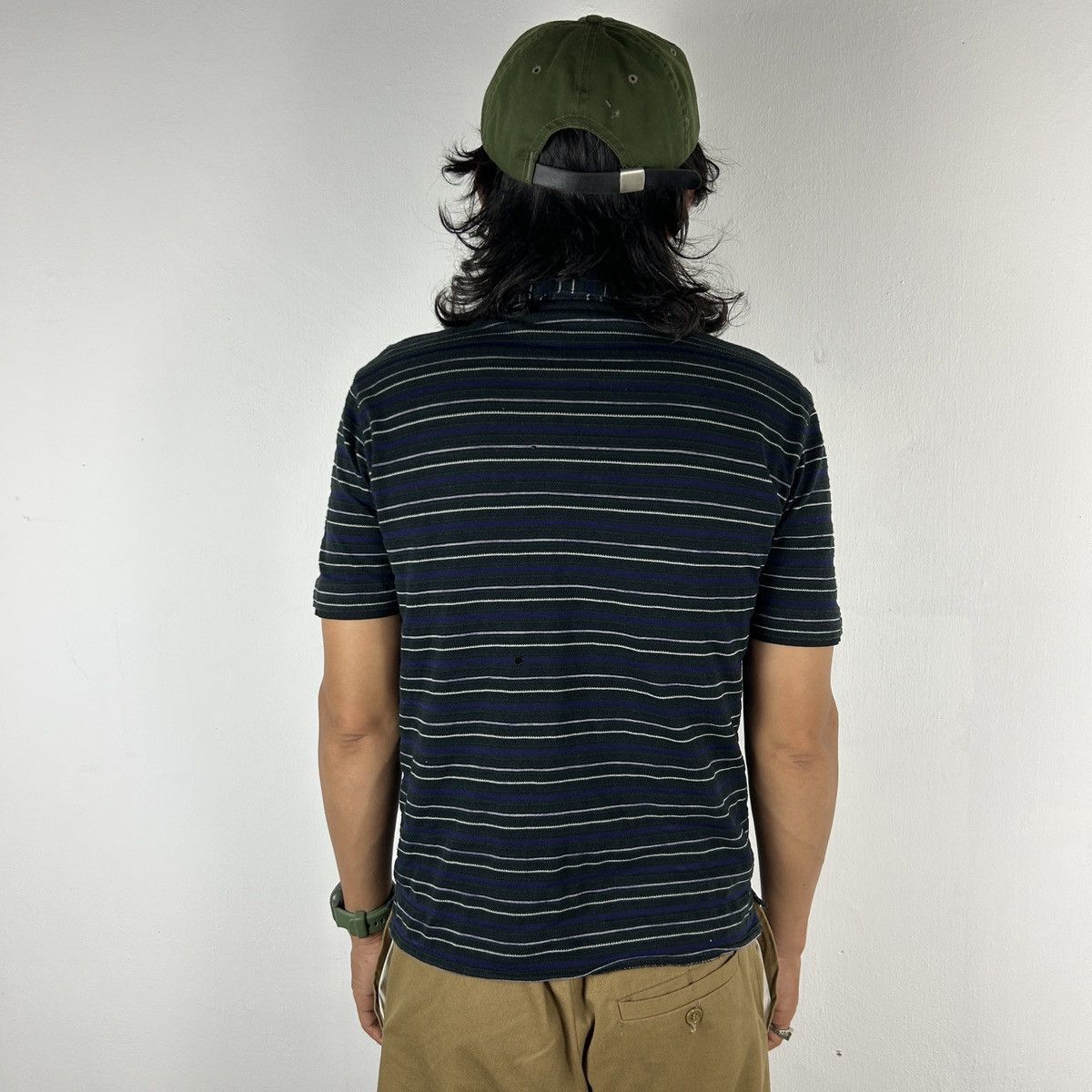Japanese Brand × Michel Klein × Vintage Michel Klein Homme Paris - Striped Polo Size US S / EU 44-46 / 1 - 4 Thumbnail