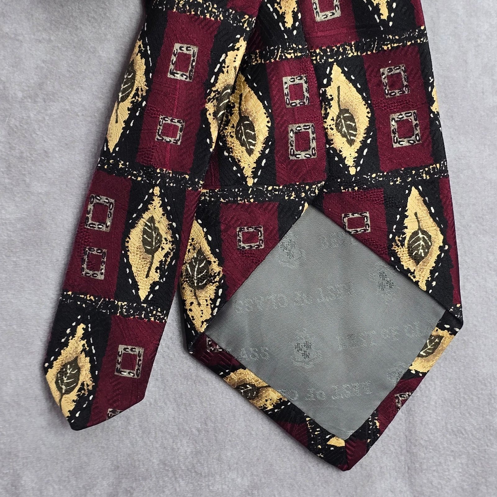 Robert Talbott Robert Talbott Nordstrom Leaf Red Gold Silk Italy Neck Tie Size 28 - 6 Thumbnail