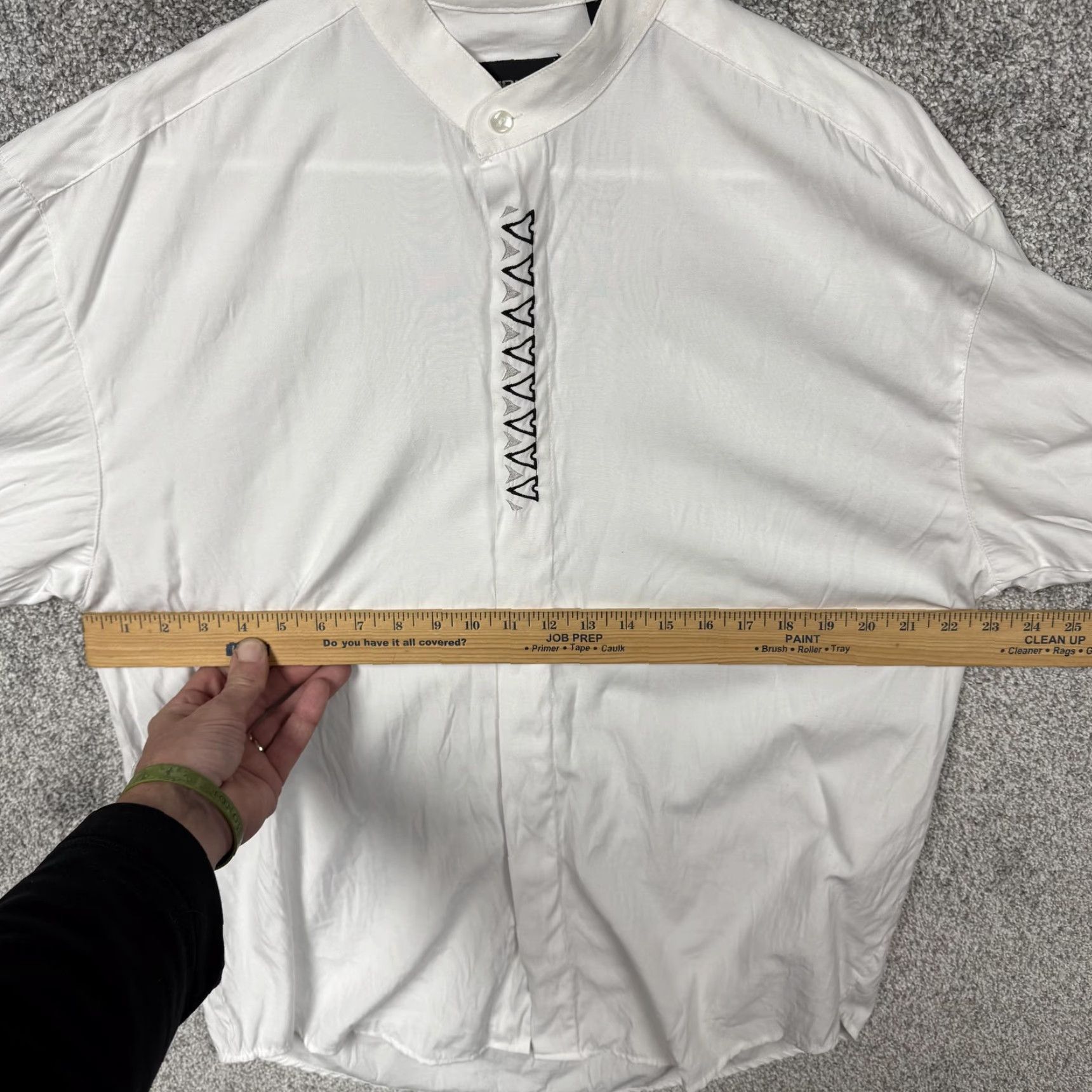 Vintage Maurices Blouse White Embroidered Button-Up Long Sleeve Women M Medium Office Chic Size M / US 6-8 / IT 42-44 - 6 Thumbnail