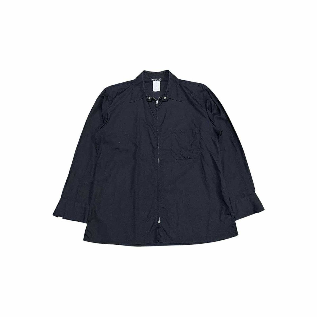 agnes b. 🔥Vintage Agnes B Black Zip Up Shirt Gothic Size US L / EU 52-54 / 3 - 3 Thumbnail