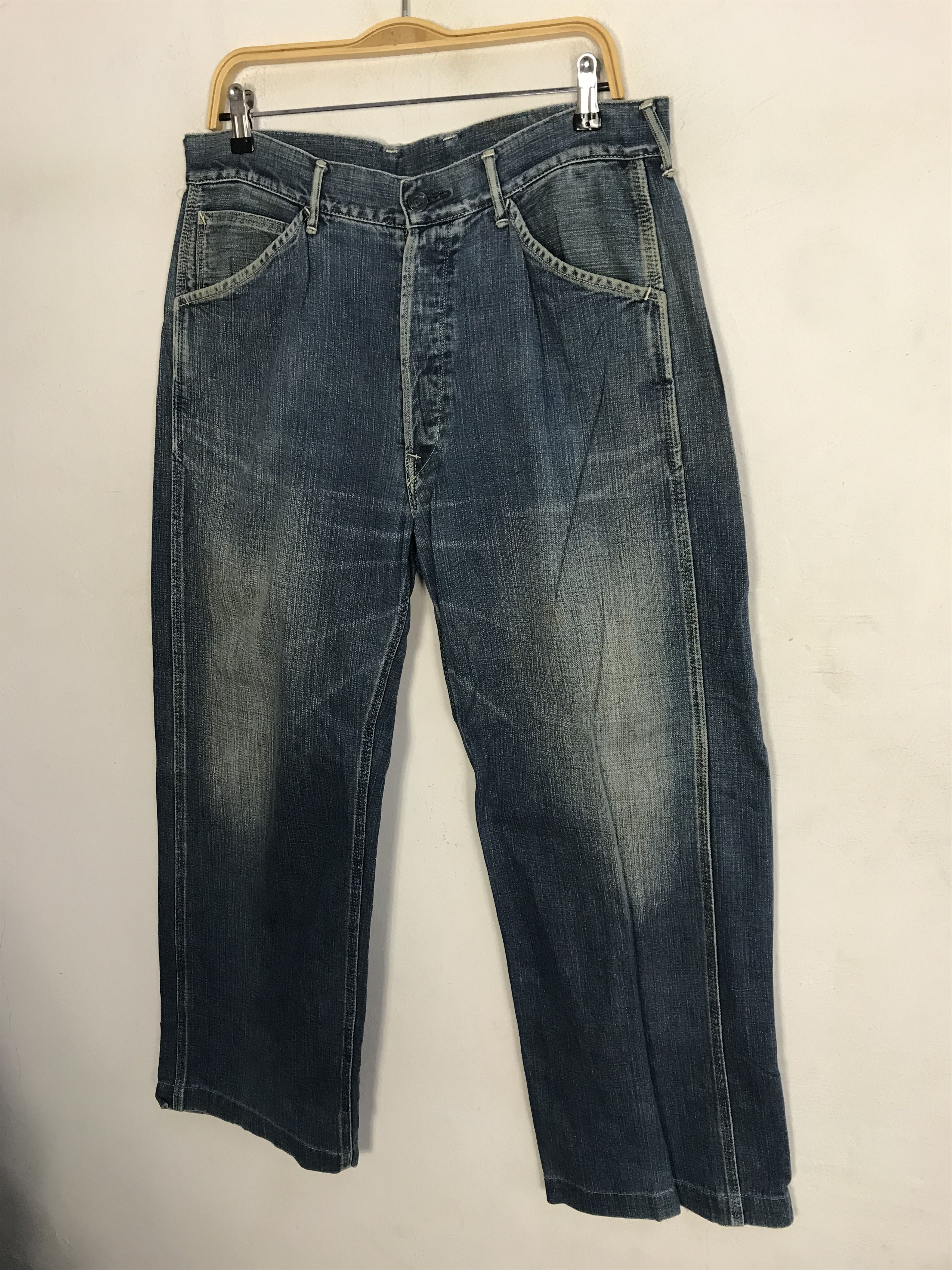 45rpm 45 Rpm Studio Indigo Denim Jeans Pant Buttonfly Straight Cut Size US 34 / EU 50 - 3 Thumbnail