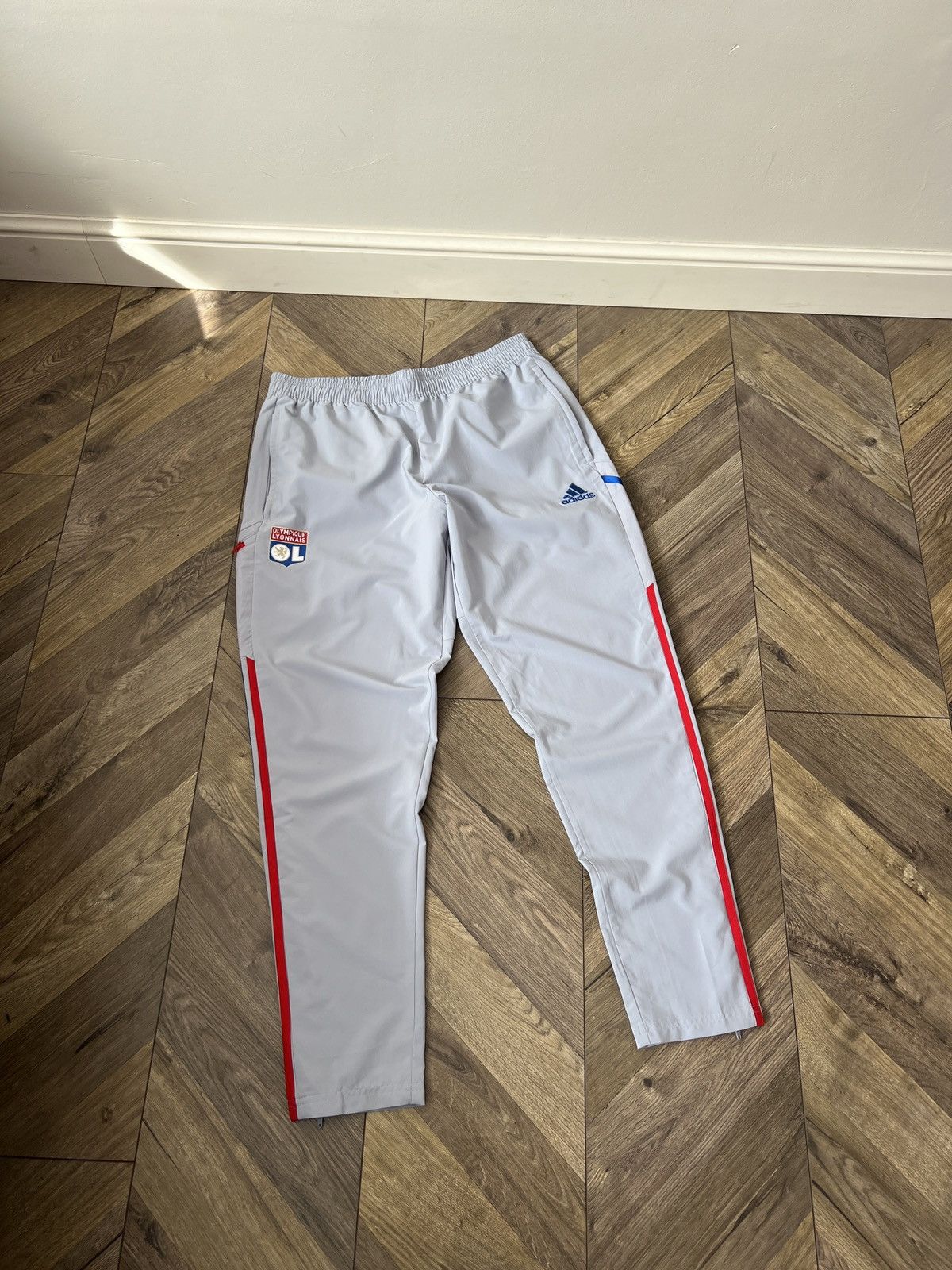 Adidas Vintage Adidas Olympique Lyon Pants Football Track Bottoms Size US 33 - 2 Thumbnail