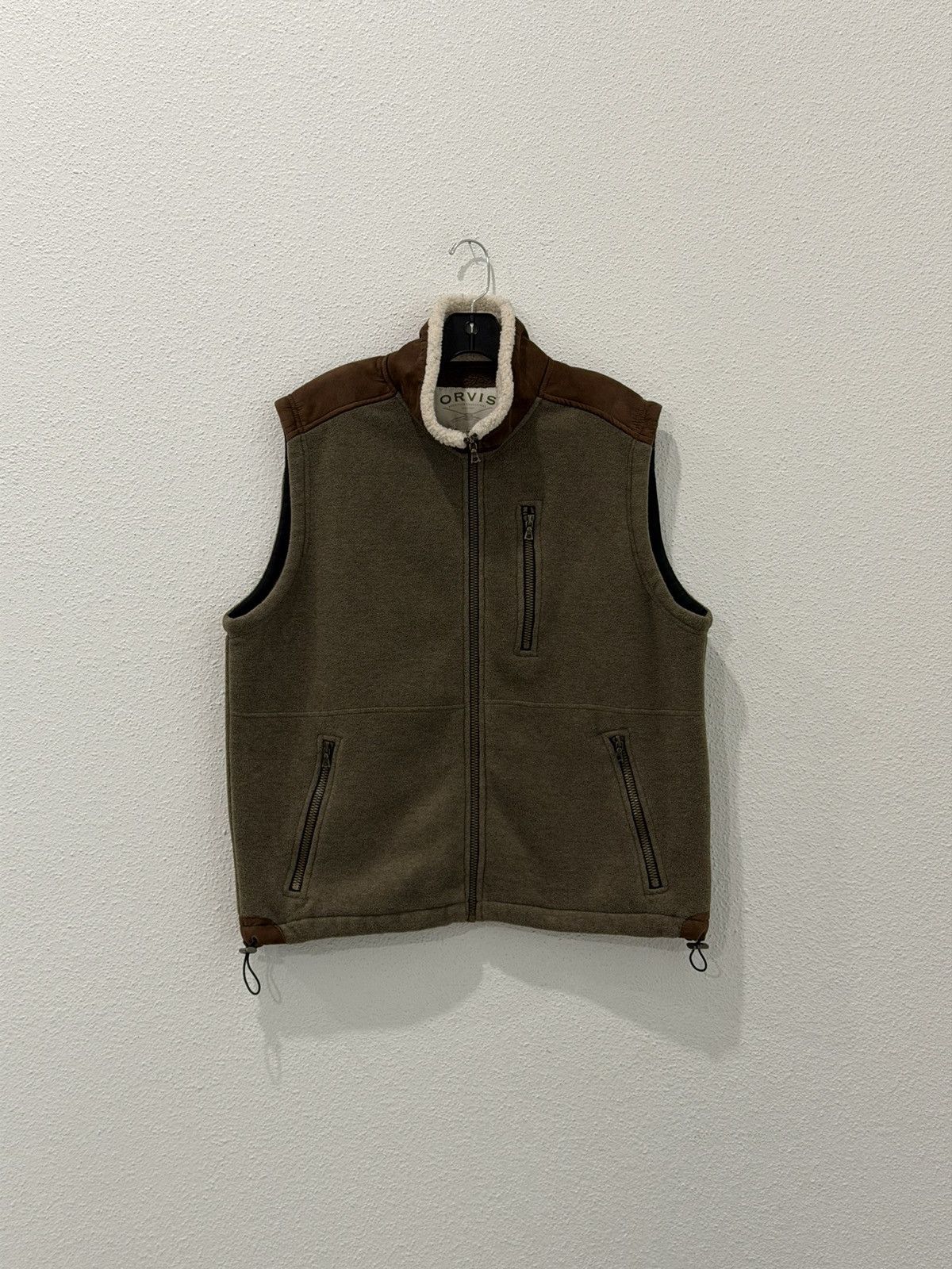 Orvis Orvis Leather Trim Pile Fleece Sherpa Vest Size Medium Size US M / EU 48-50 / 2 - 4 Thumbnail