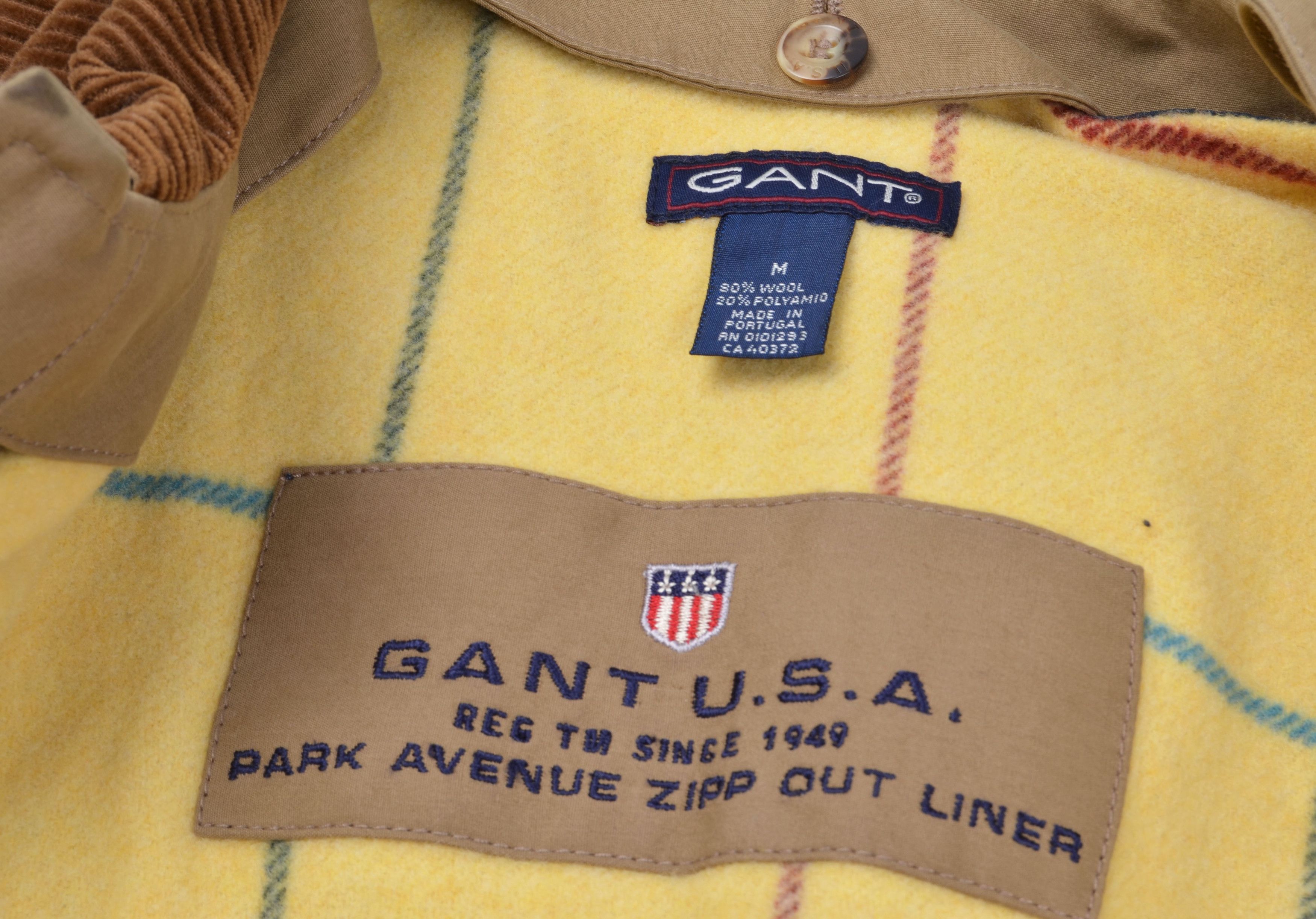 Gant Vntg Gant USA Waxed Warm Lining Corduroy Collar Camel Coat Size US M / EU 48-50 / 2 - 4 Thumbnail