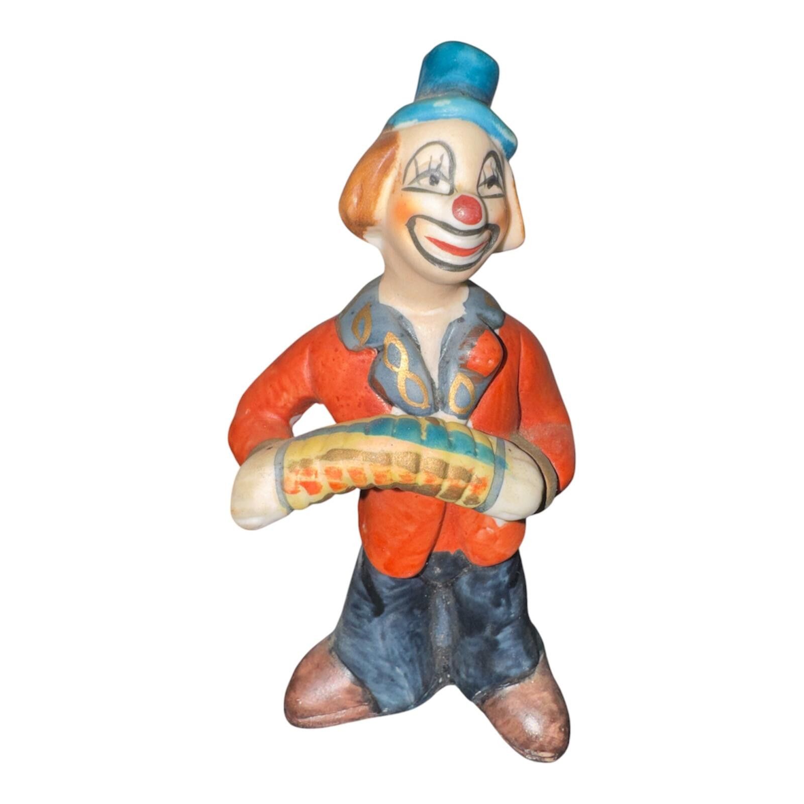 Unknown London Vintage Bisque Porcelain Clown Figurines Set of five 5.5" Size ONE SIZE - 6 Thumbnail