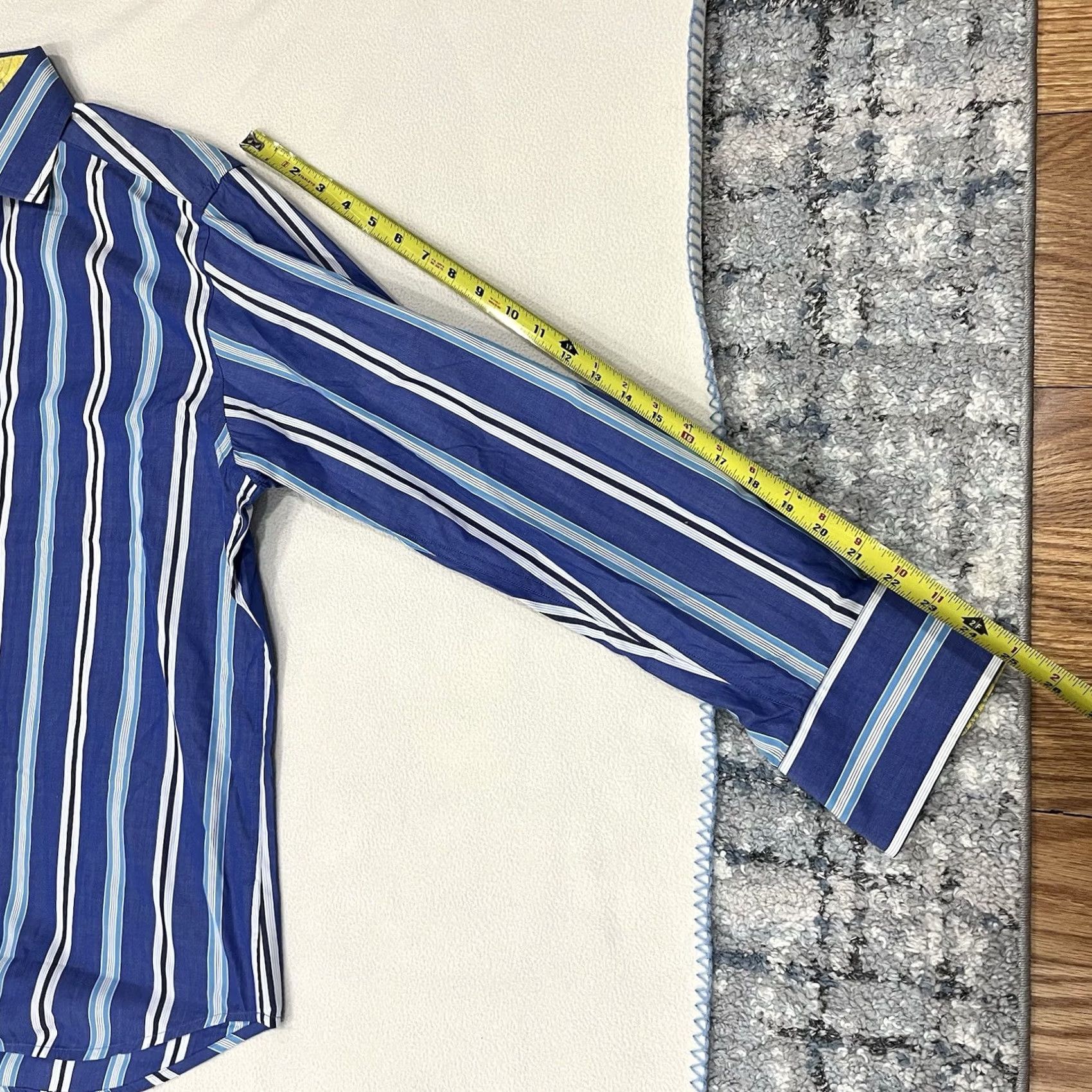 Robert Graham Robert Graham Shirt Large Blue Striped Classic Fit Button-Up Long Sleeve Mens L Size US L / EU 52-54 / 3 - 7 Thumbnail
