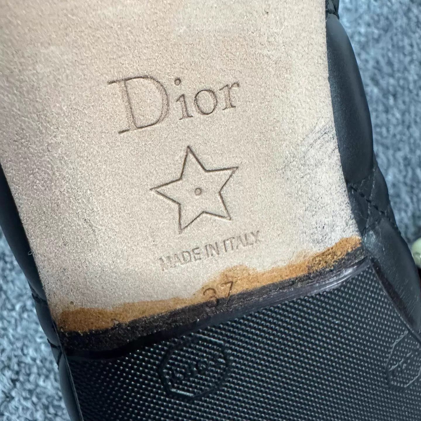 Dior Dior Lady Black Quilted Pearl CD Logo Flat Shoes 37 Size US 6.5 / IT 36.5 - 7 Thumbnail