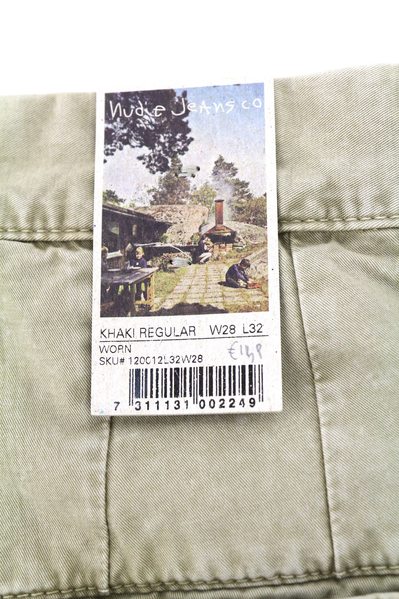 Nudie Jeans KHAKI REGULAR W28/L32 Mid Beige Chino Trousers 81934 Size US 28 / EU 44 - 6 Thumbnail