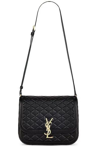 Saint Laurent Paris o1bcso1str1225 Size:OS/Solferino Supple Satchel in Black Size ONE SIZE - 1 Thumbnail