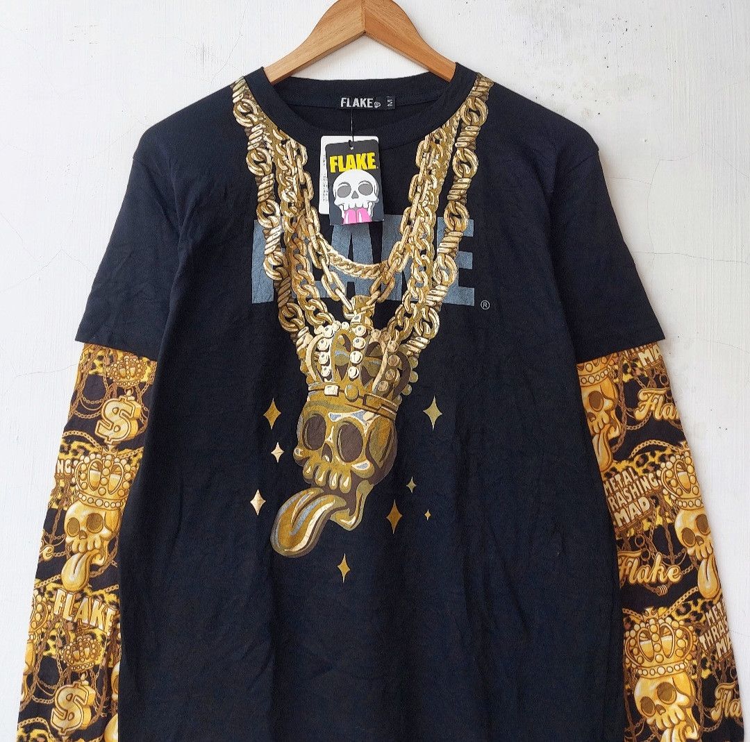 Japanese Brand FLAKE Metal Thrashing Mad Long Sleeve Size US M / EU 48-50 / 2 - 2 Thumbnail