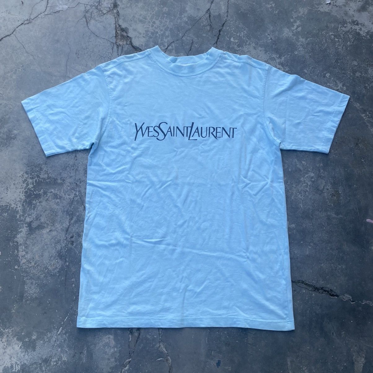 Yves Saint Laurent Rare 1990s YVES SAINT LAURENT Spell Out tee Size US L / EU 52-54 / 3 - 1 Thumbnail