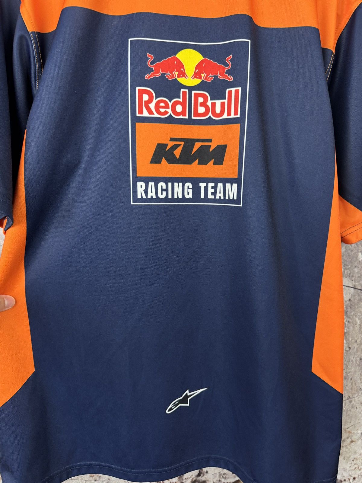 Red Bull Red Bull KTM Racing Team Polo Shirt Navy Orange Motorex WP Size US L / EU 52-54 / 3 - 18 Thumbnail