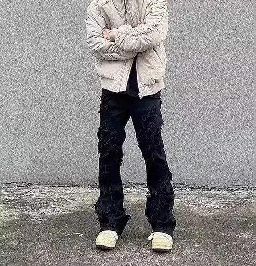 Japanese Brand × Jean Distressed Opium Stack Jeans Size US 32 / EU 48 - 4 Thumbnail