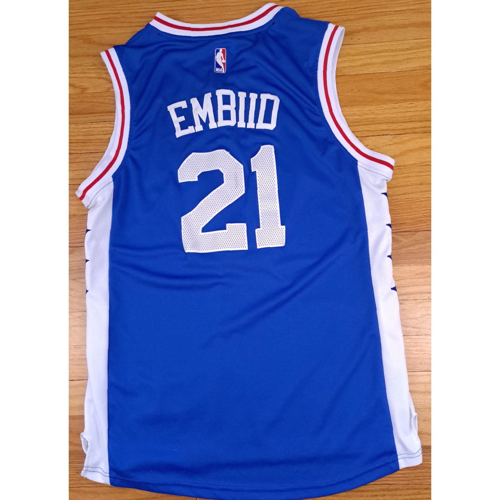 Adidas adidas Philadelphia 76ers Joel Embiid Swingman Stitched Jersey XL Men Blue Pullover Sweatshirt Size US XL / EU 56 / 4 - 7 Thumbnail