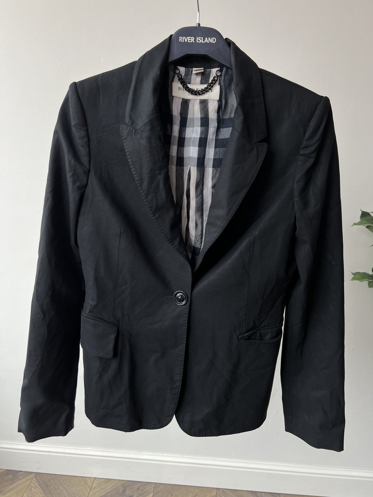 Burberry Vintage Burberry London Slim Fit women’s Blazer Check Lining Size S / US 4 / IT 40 - 2 Thumbnail