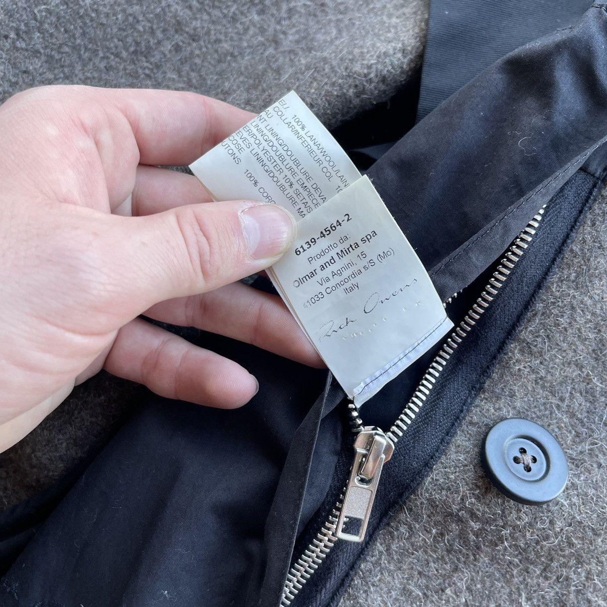 Rick Owens Rick Owens Boiled Wool Double Breasted Trench Coat Size US M / EU 48-50 / 2 - 8 Thumbnail