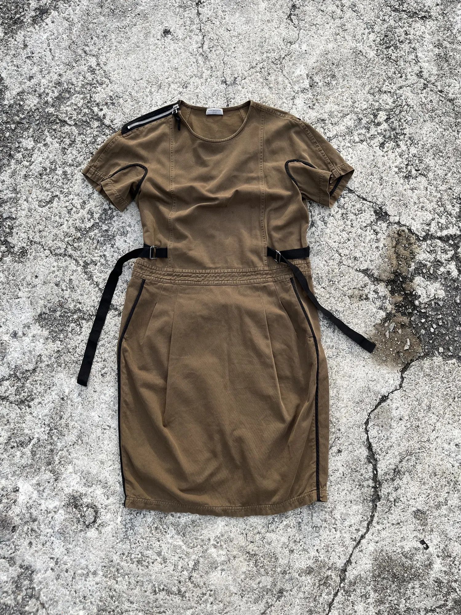 Dries Van Noten Fatigue Bondage Dress