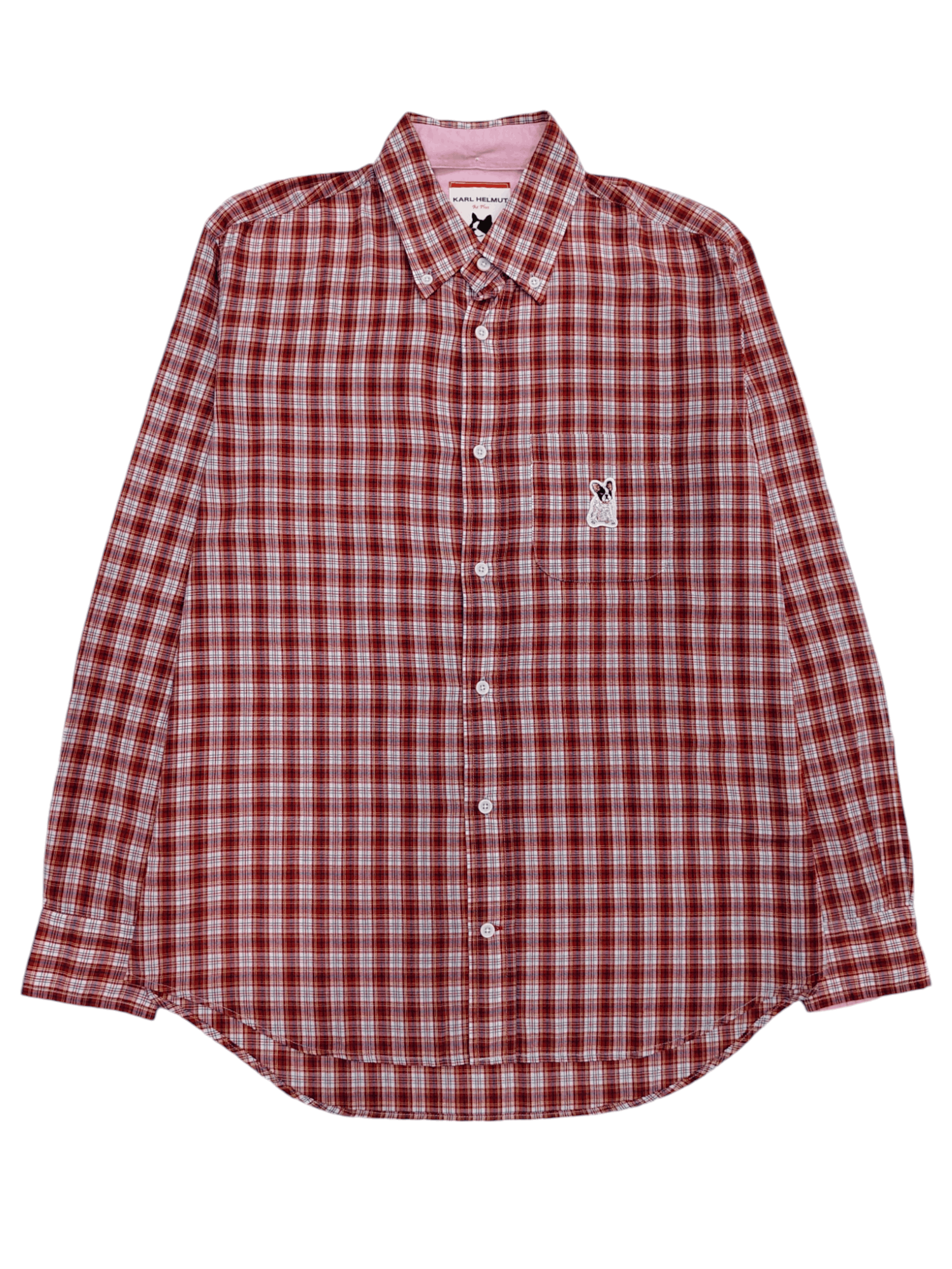 Karl Helmut 🇯🇵Karl Helmut🇯🇵 Dogs Embroidered Tartan Shirt Size US L / EU 52-54 / 3 - 1 Thumbnail