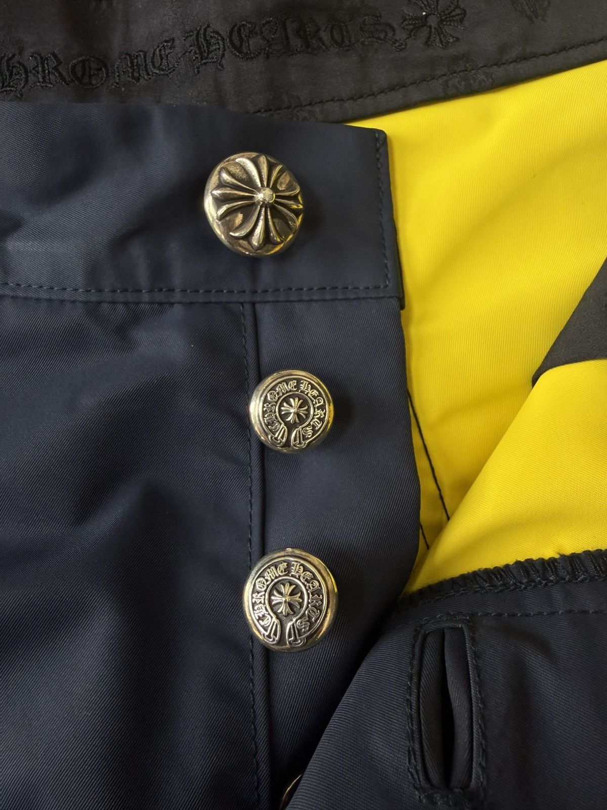 Chrome Hearts Chrome Hearts Navy Nylon & Leather Carpenter Pants Size US 34 / EU 50 - 6 Thumbnail