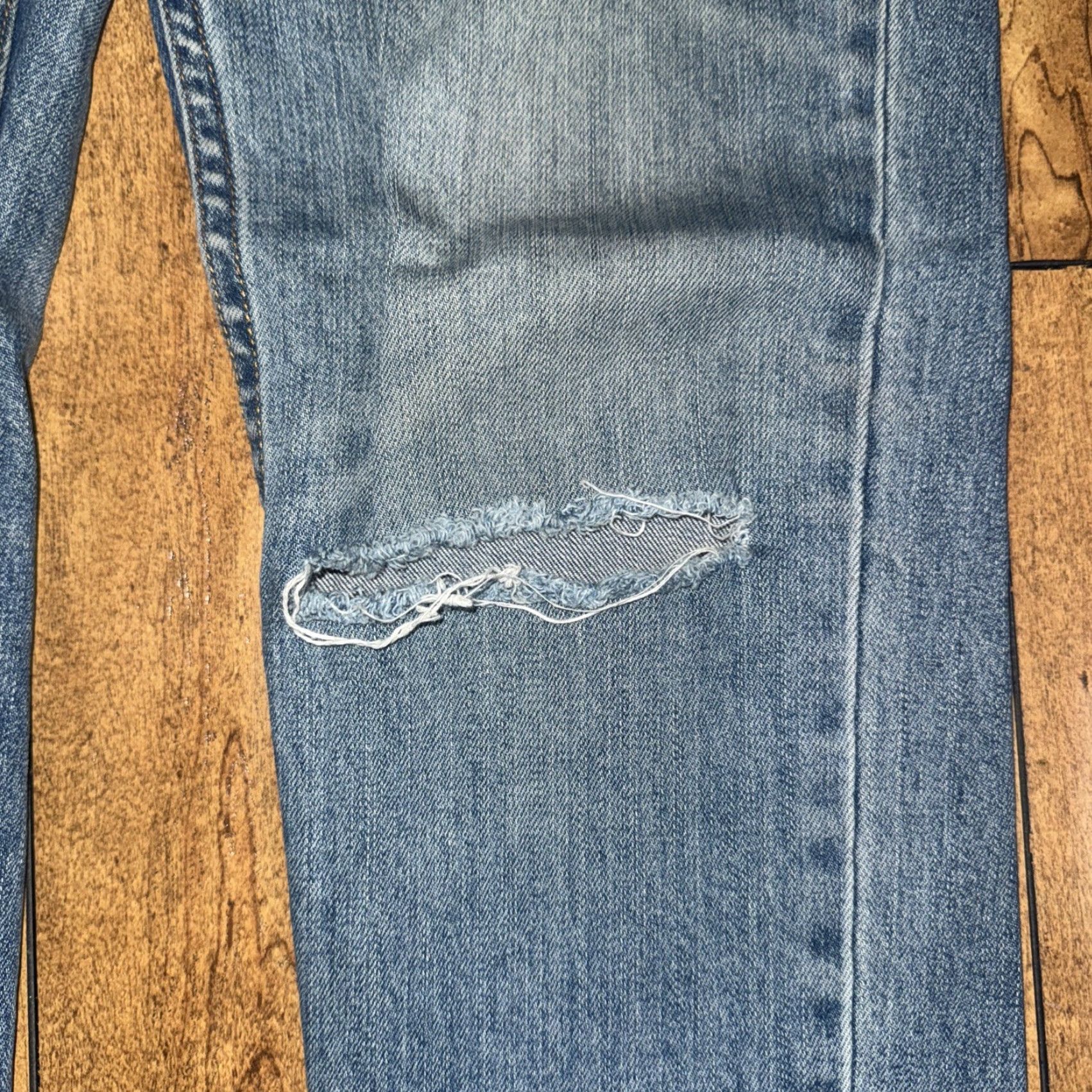 Cheap Monday Cheap Monday Jeans Tight Skinny Fit Blue Distressed Wash 32x32 Denim Mens Size US 32 / EU 48 - 4 Thumbnail