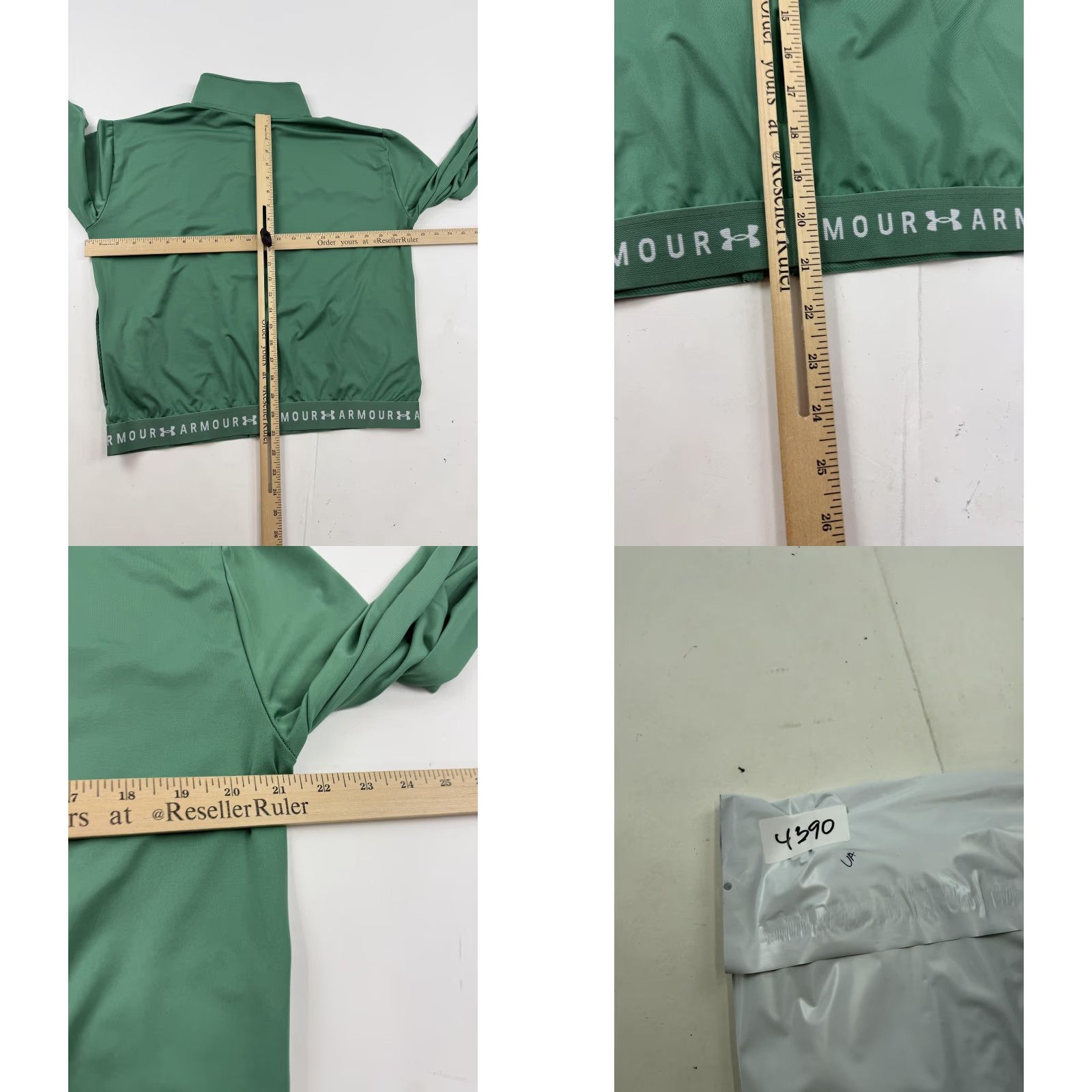 Under Armour Under Armour Track Jacket Womens Medium Green Full Zip Logo HeatGear Size M / US 6-8 / IT 42-44 - 8 Thumbnail