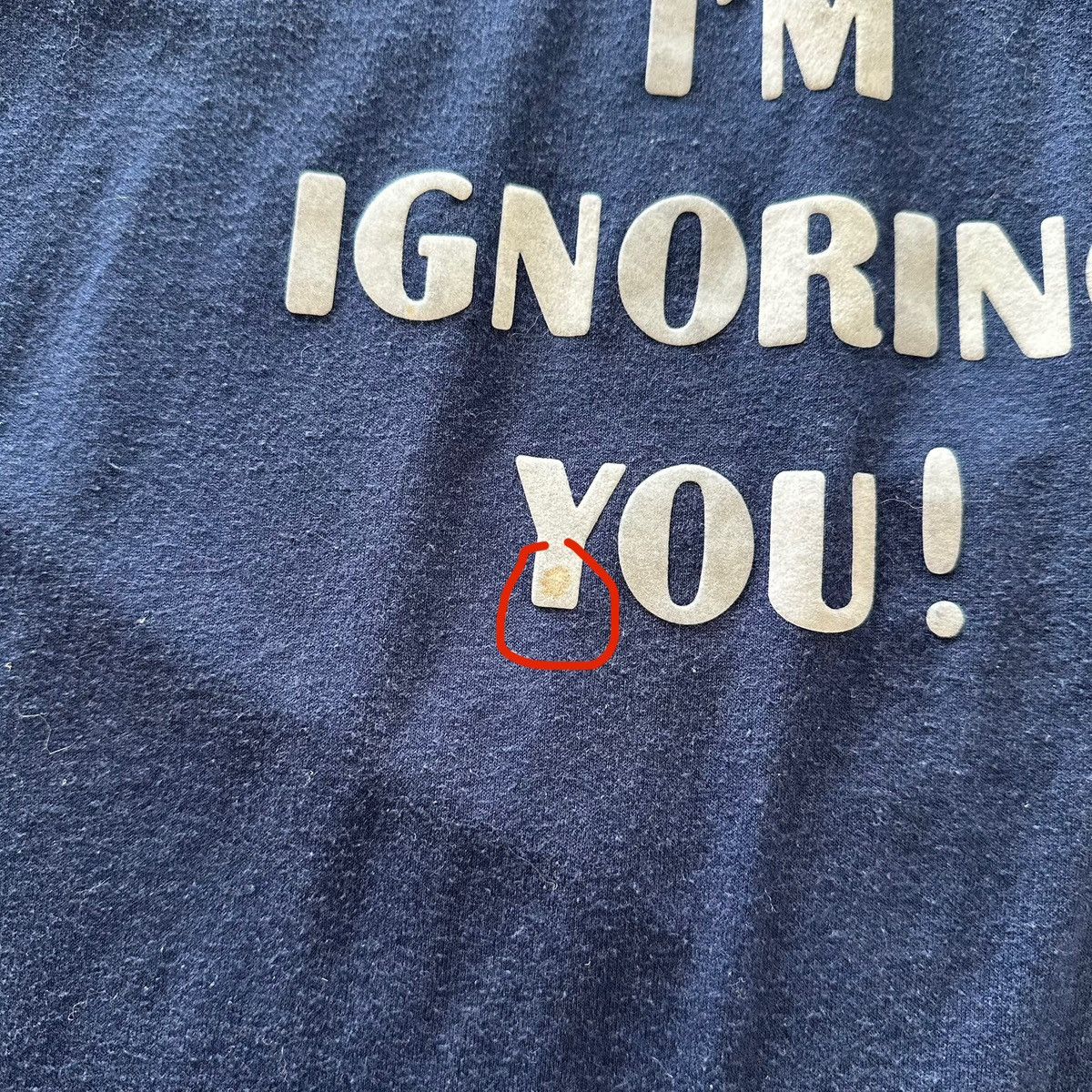Hanes Vintage Deaf Ignoring You Novelty Old Navy T Shirt Single Size US L / EU 52-54 / 3 - 5 Thumbnail