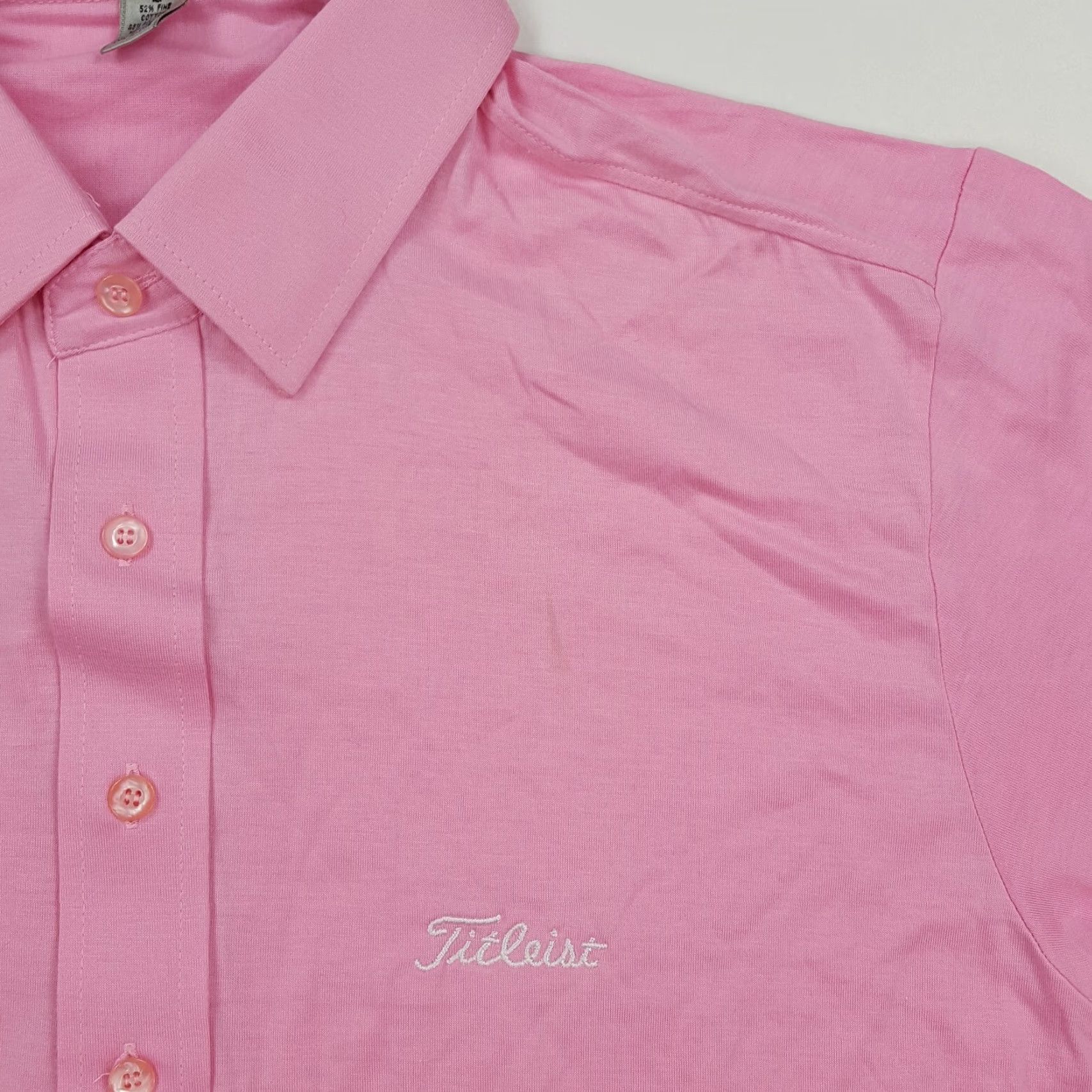 Titleist VINTAGE Titleist Golf Polo Shirt - Pink Collared Short Sleeve PGA 90s Preppy Casual Mens L Size US L / EU 52-54 / 3 - 2 Thumbnail