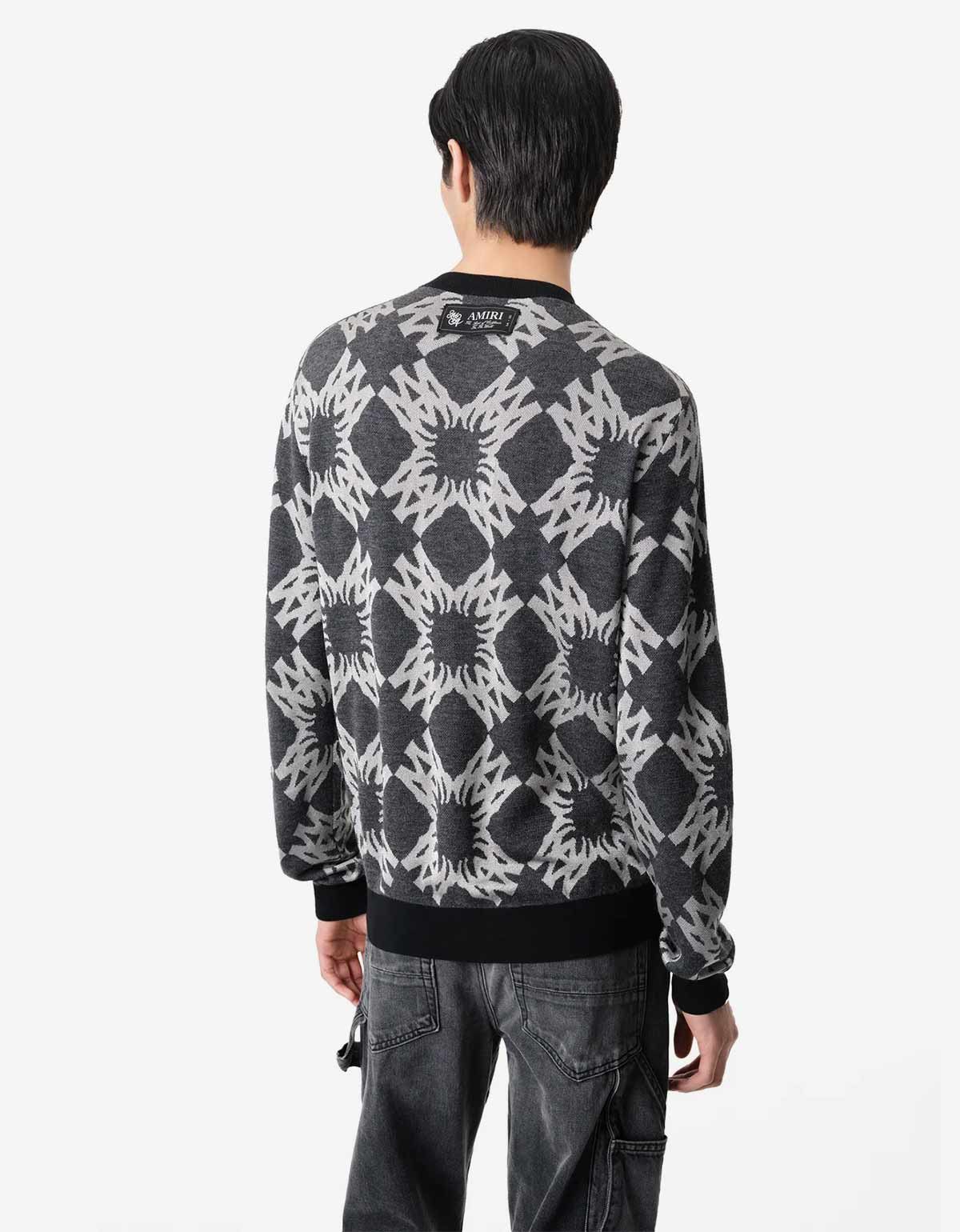 Amiri Amiri Dark Grey MA Quad Crew Neck Sweater Size US M / EU 48-50 / 2 - 3 Thumbnail