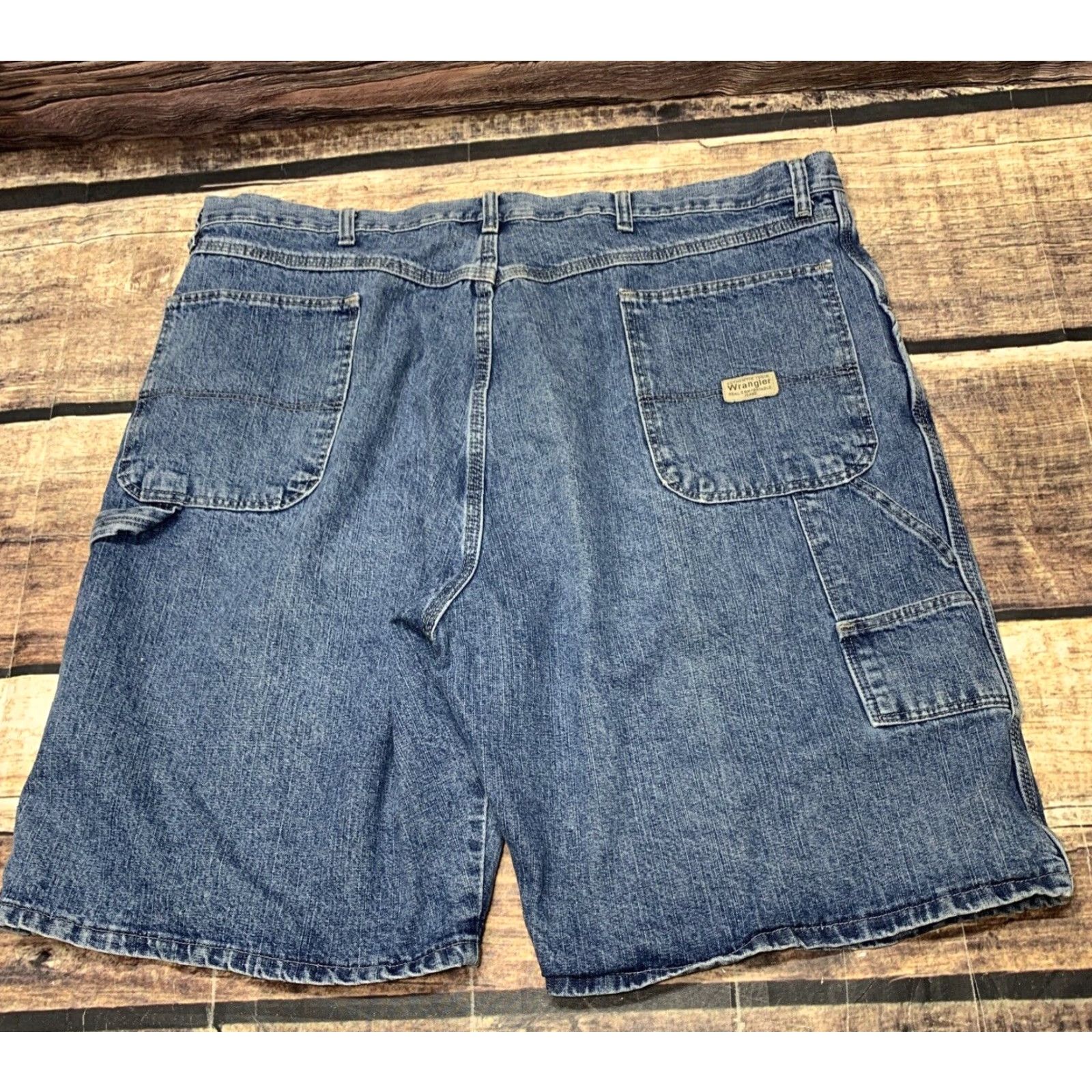 Wrangler Wrangler Carpenter Shorts Blue Jean Mens Size 42 Denim Work Cargo Authentic Size US 38 / EU 54 - 4 Thumbnail