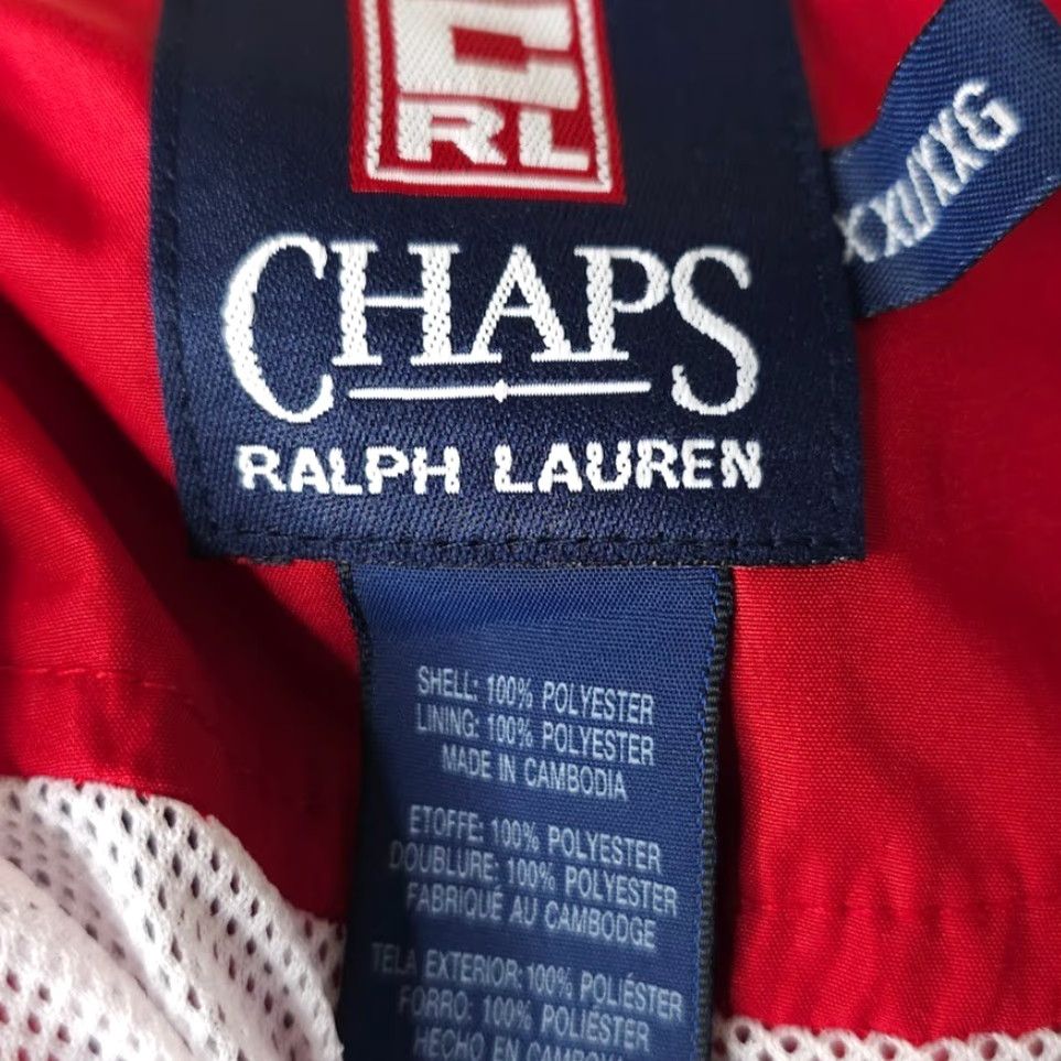 Chaps VINTAGE Chaps Ralph Lauren Jacket Mens 2XL Windbreaker Hooded Red 90s Streetwear Size US XXL / EU 58 / 5 - 5 Thumbnail