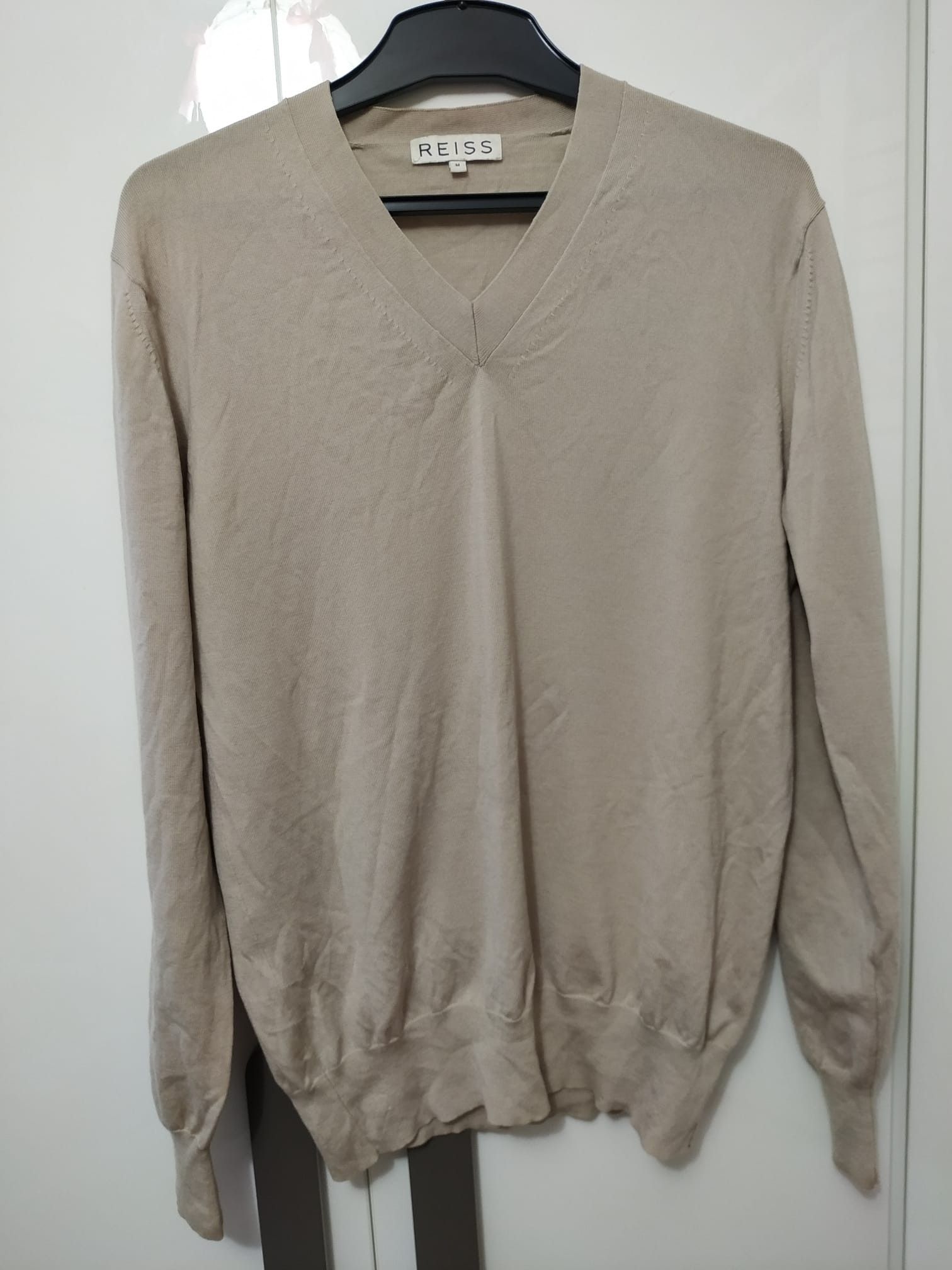 Reiss REISS v-neck beige merino wool sweater M Size US M / EU 48-50 / 2 - 1 Thumbnail
