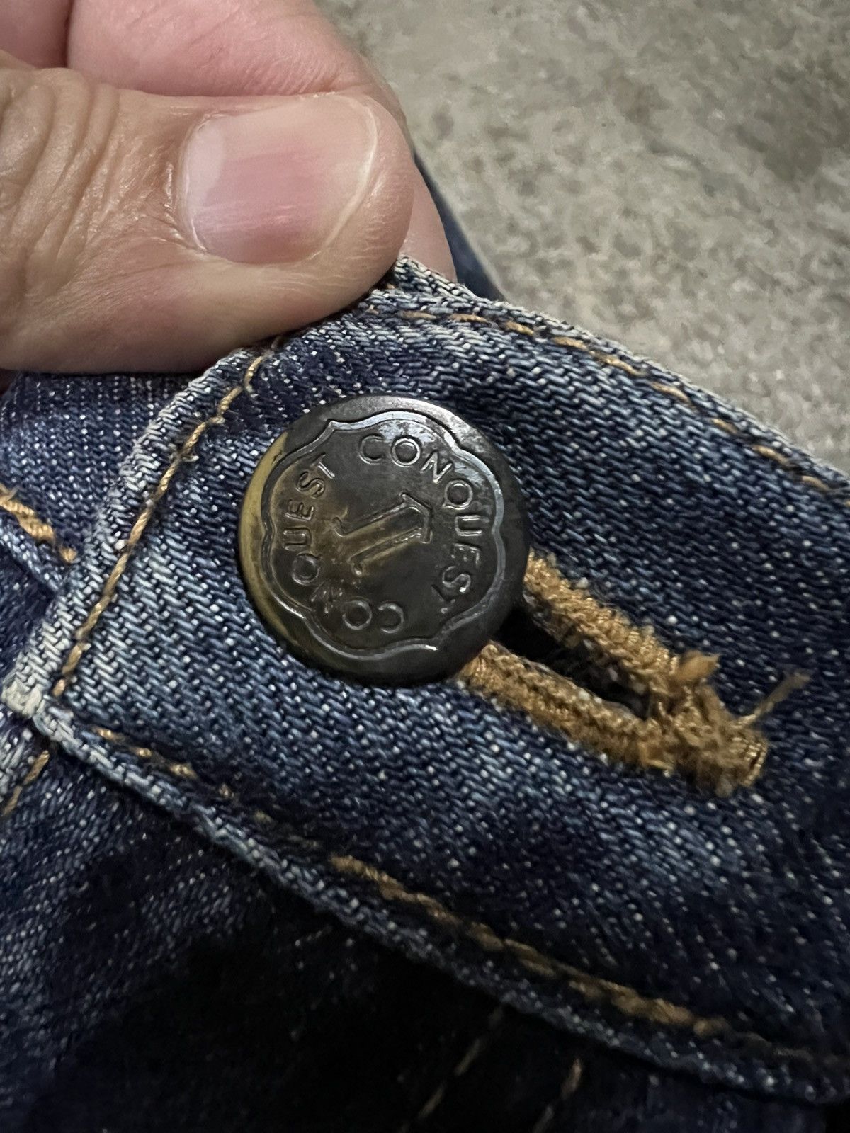 Japanese Brand 💥Flare💥Vintage 90’s Chevignon Distress Jean Size US 28 / EU 44 - 10 Thumbnail