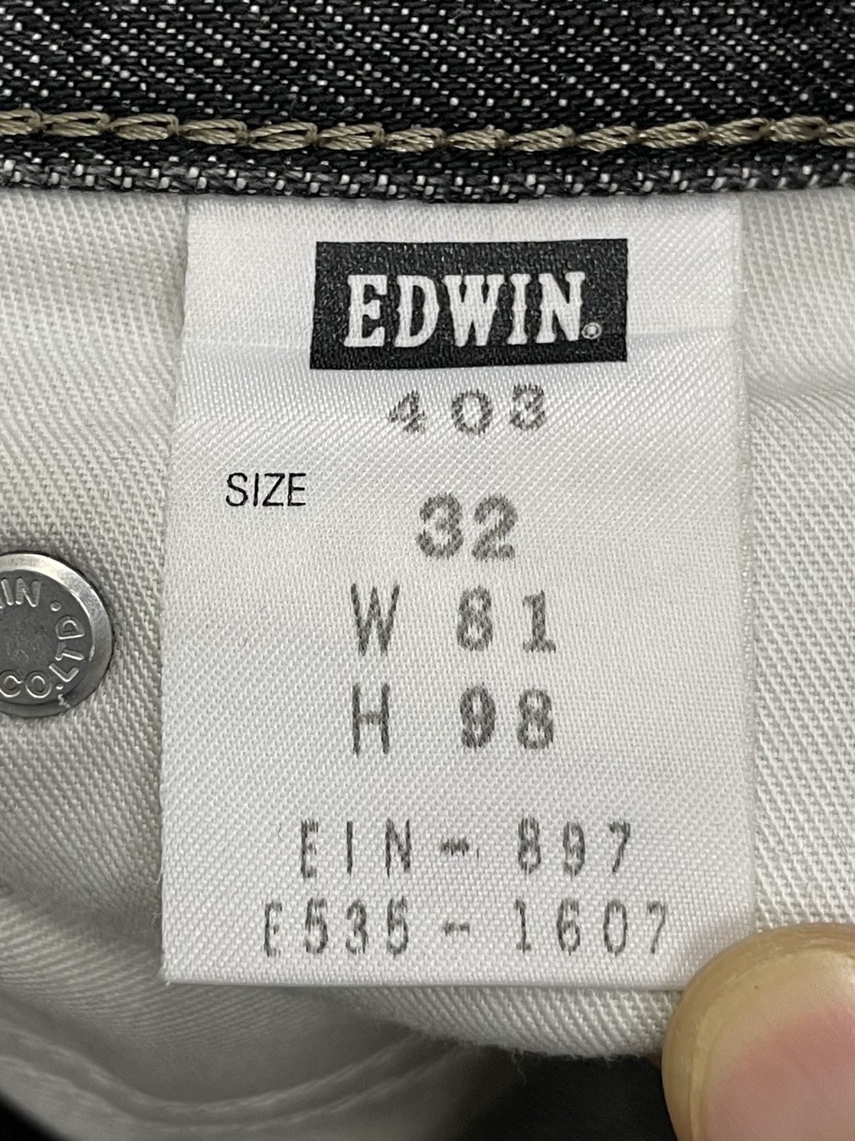 Edwin × Japanese Brand Edwin 403 International Basic Black Washed Distressed Denim Size US 32 / EU 48 - 22 Thumbnail