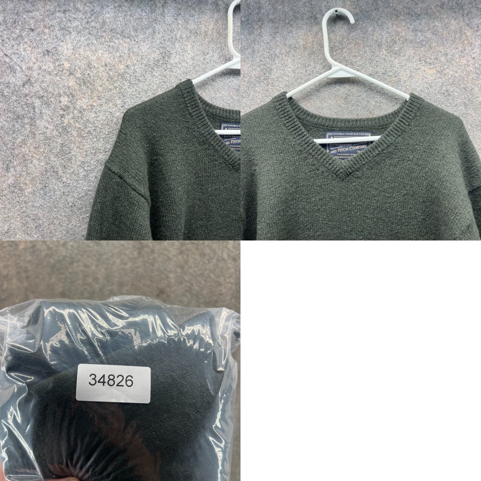 Abercrombie & Fitch VINTAGE Abercrombie & Fitch Sweater Pullover Men M Green Wool V-Neck Size US M / EU 48-50 / 2 - 8 Thumbnail