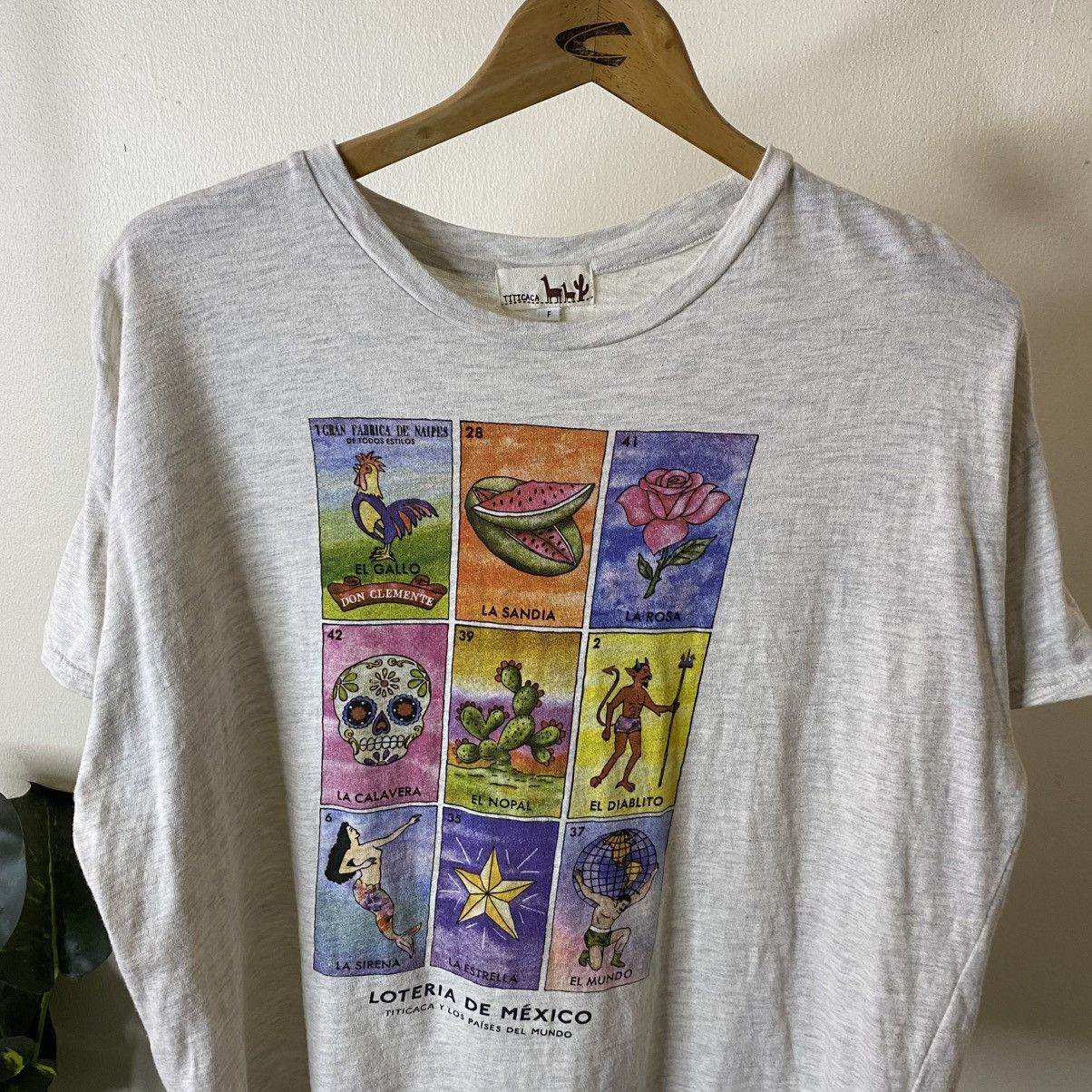 Japanese Brand Titicaca Loteria De Mexico Boxy Women T Shirt Size XL / US 12-14 / IT 48-50 - 2 Thumbnail