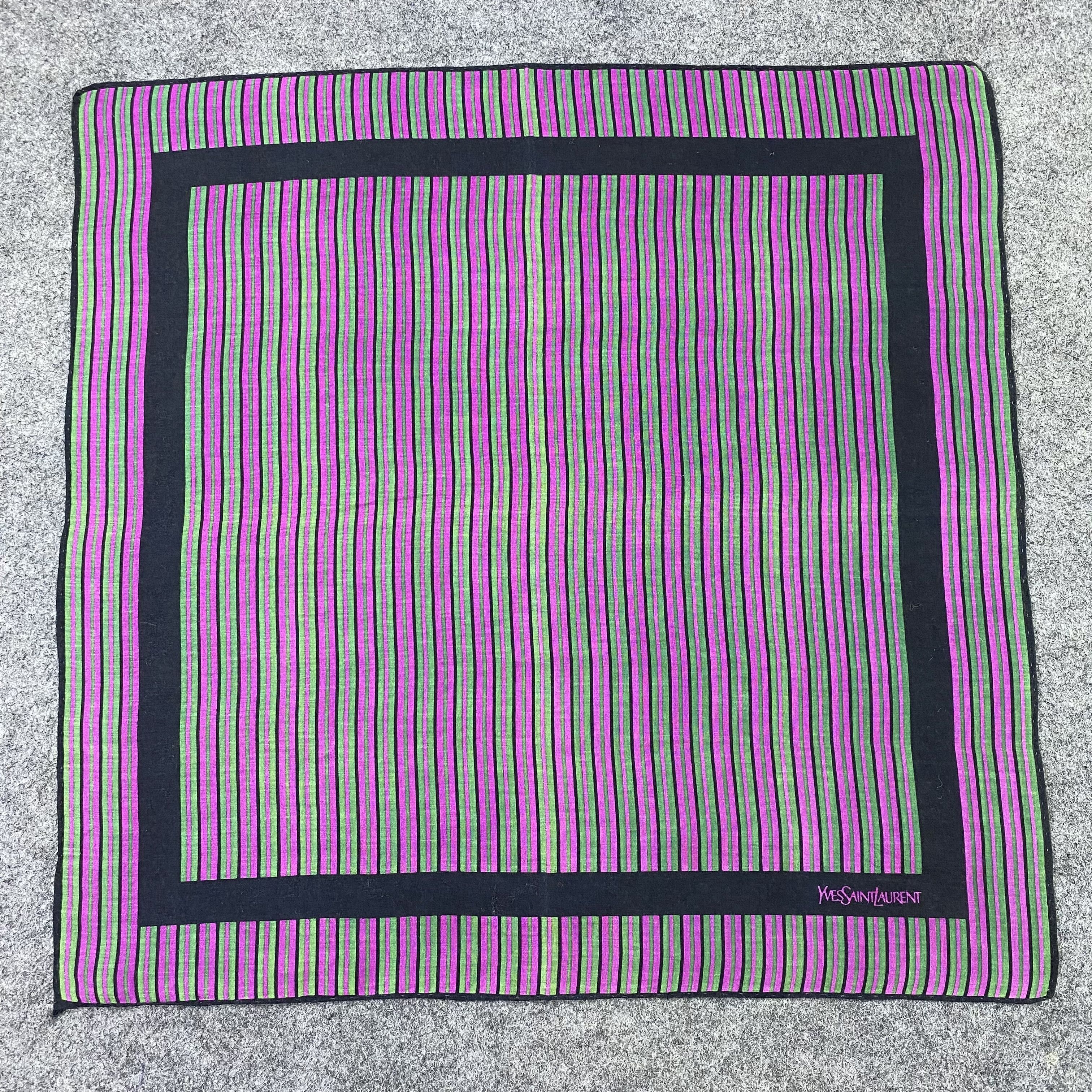 Yves Saint Laurent Yves Saint Laurent Handkerchief Neckerchief Bandana-B1677 Size ONE SIZE - 3 Thumbnail