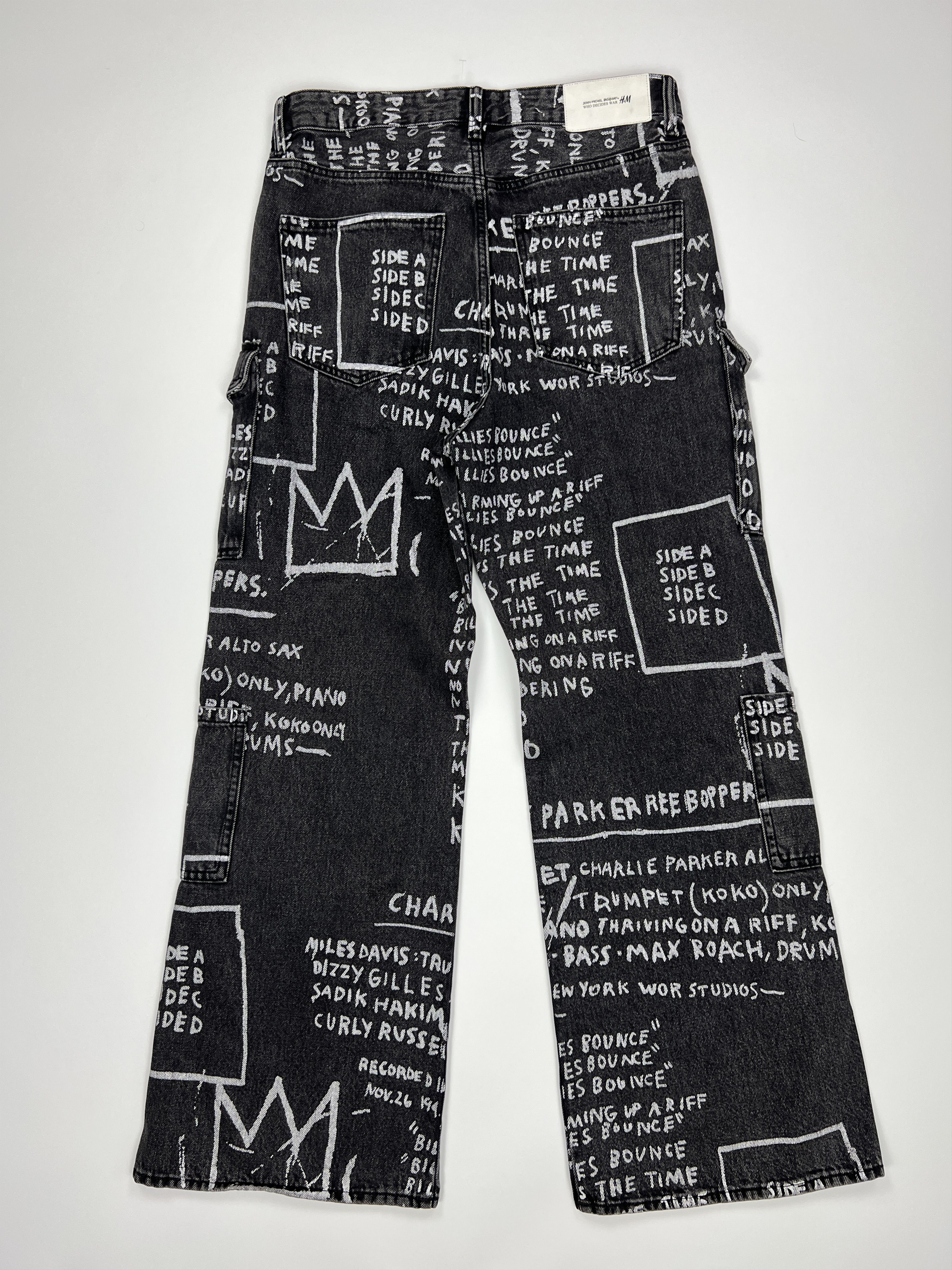 H&M × Jean-Michel Basquiat × Who Decides War H&M Jean Michel Basquiat Allover Printed Flared Denim Size US 32 / EU 48 - 2 Thumbnail