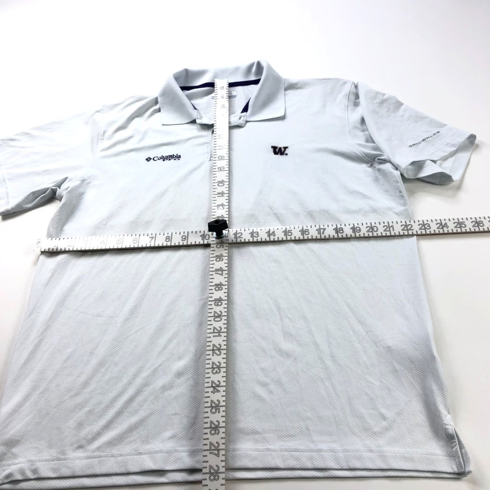 Vintage Columbia PFG Omni Shade LG Vented Short Sleeve Polo Shirt Washington University Size US L / EU 52-54 / 3 - 4 Thumbnail