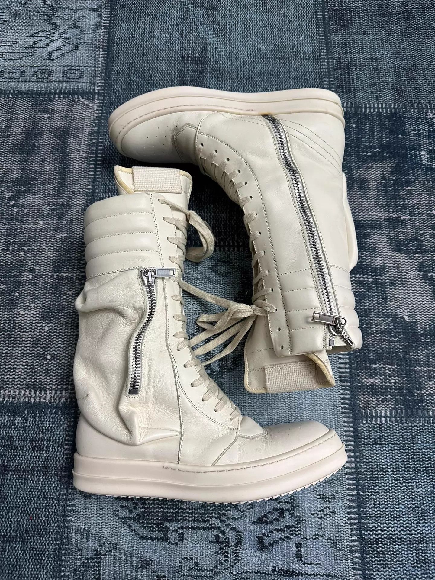 Rick Owens Rick Owens Cargo Basket White Hi-Top Boots W39 Size US 8.5 / IT 38.5 - 2 Thumbnail