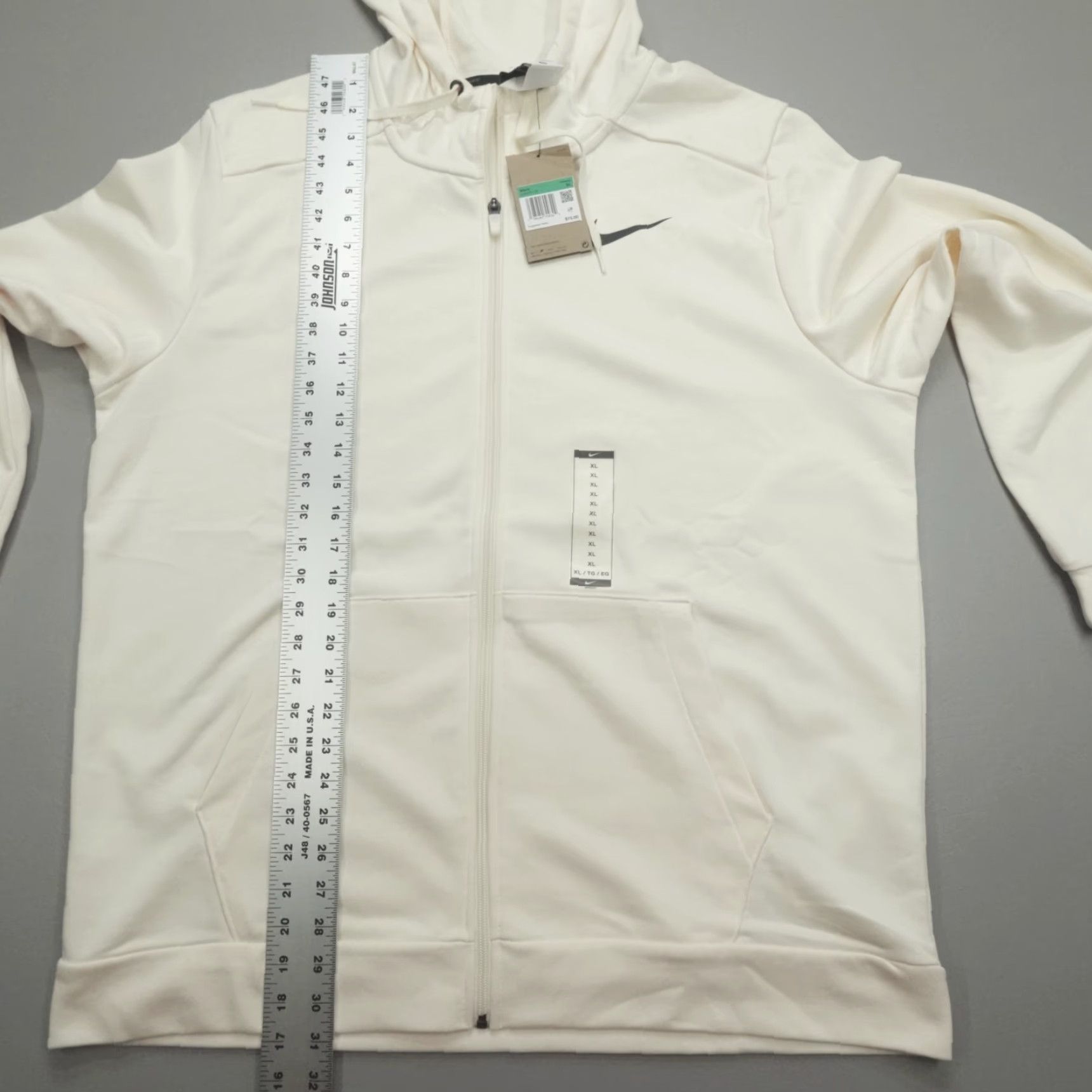 Nike Nike Dri-FIT Full-Zip Training Hoodie Men’s XL Beige CZ6376-110 Size US XL / EU 56 / 4 - 6 Thumbnail