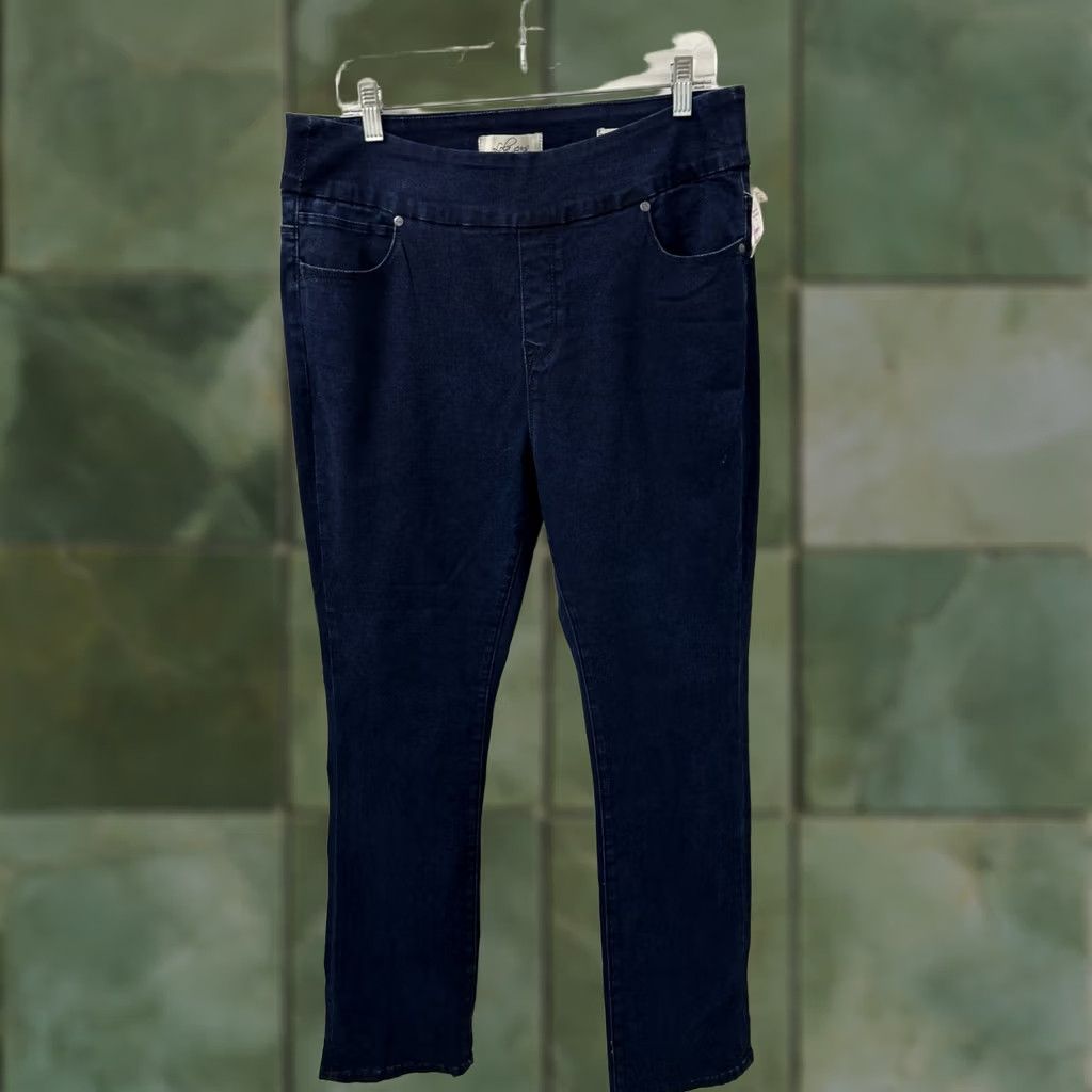 Vintage Lola Jeans Womens 34x32 Blue Rebecca High Rise Straight Denim YKK Pockets Size 24" / US 00 / IT 34 - 1 Thumbnail