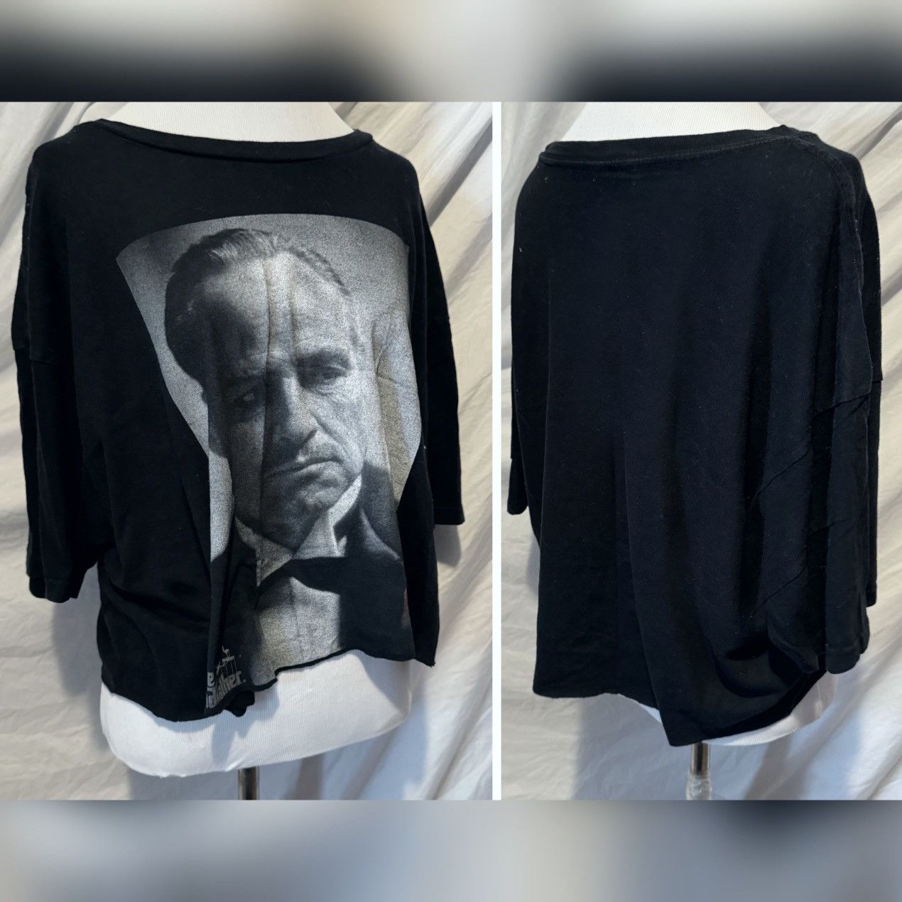 Vintage American Classics, Retro, The Godfather, Raw Hem Cropped Tee Size XL / US 12-14 / IT 48-50 - 7 Thumbnail