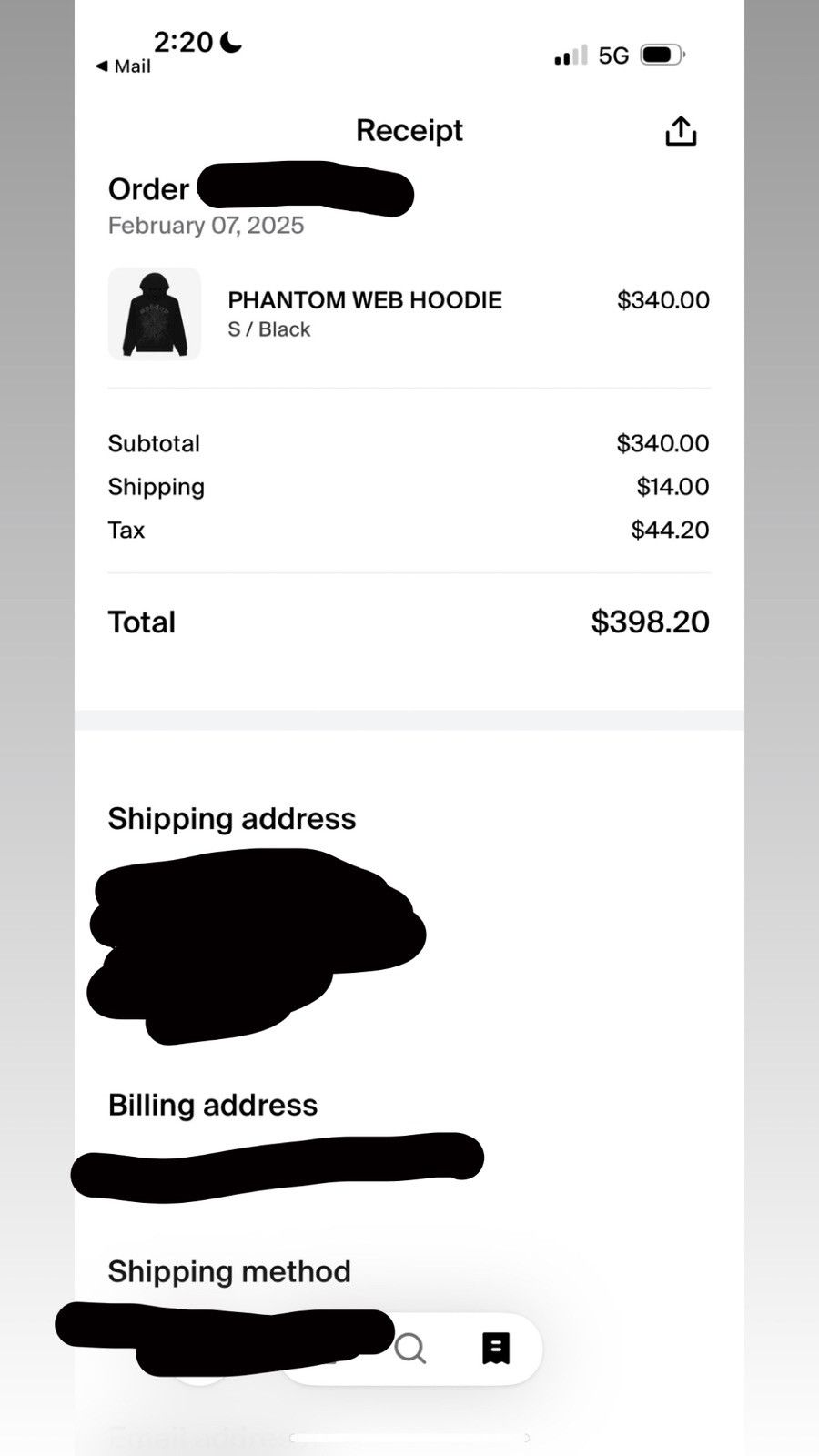Sp5der Sp5der Phantom Web Black Hoodie Size US S / EU 44-46 / 1 - 14 Thumbnail